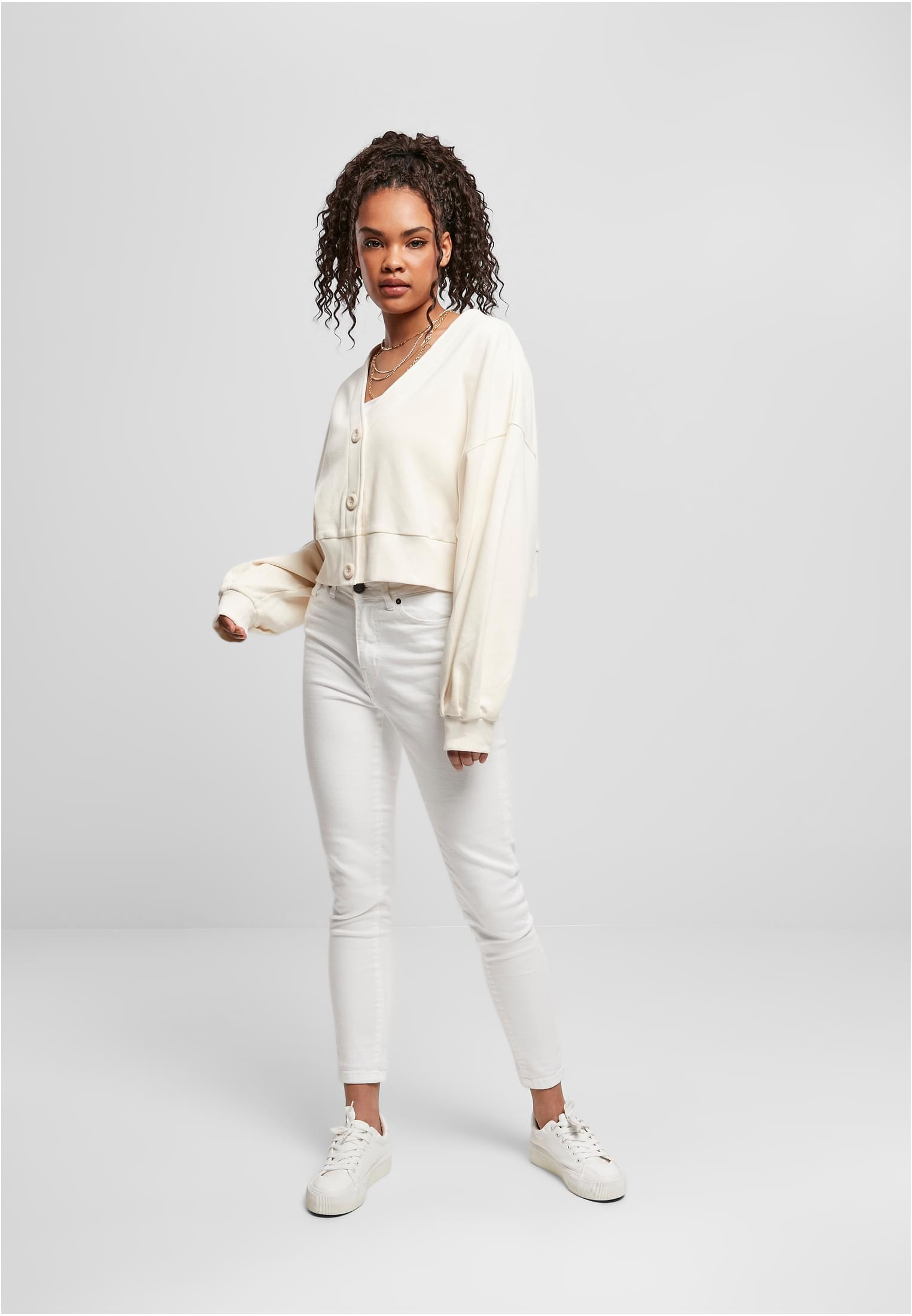 Urban Classics Cardigan Essentials Oversized Short Terry whitesand