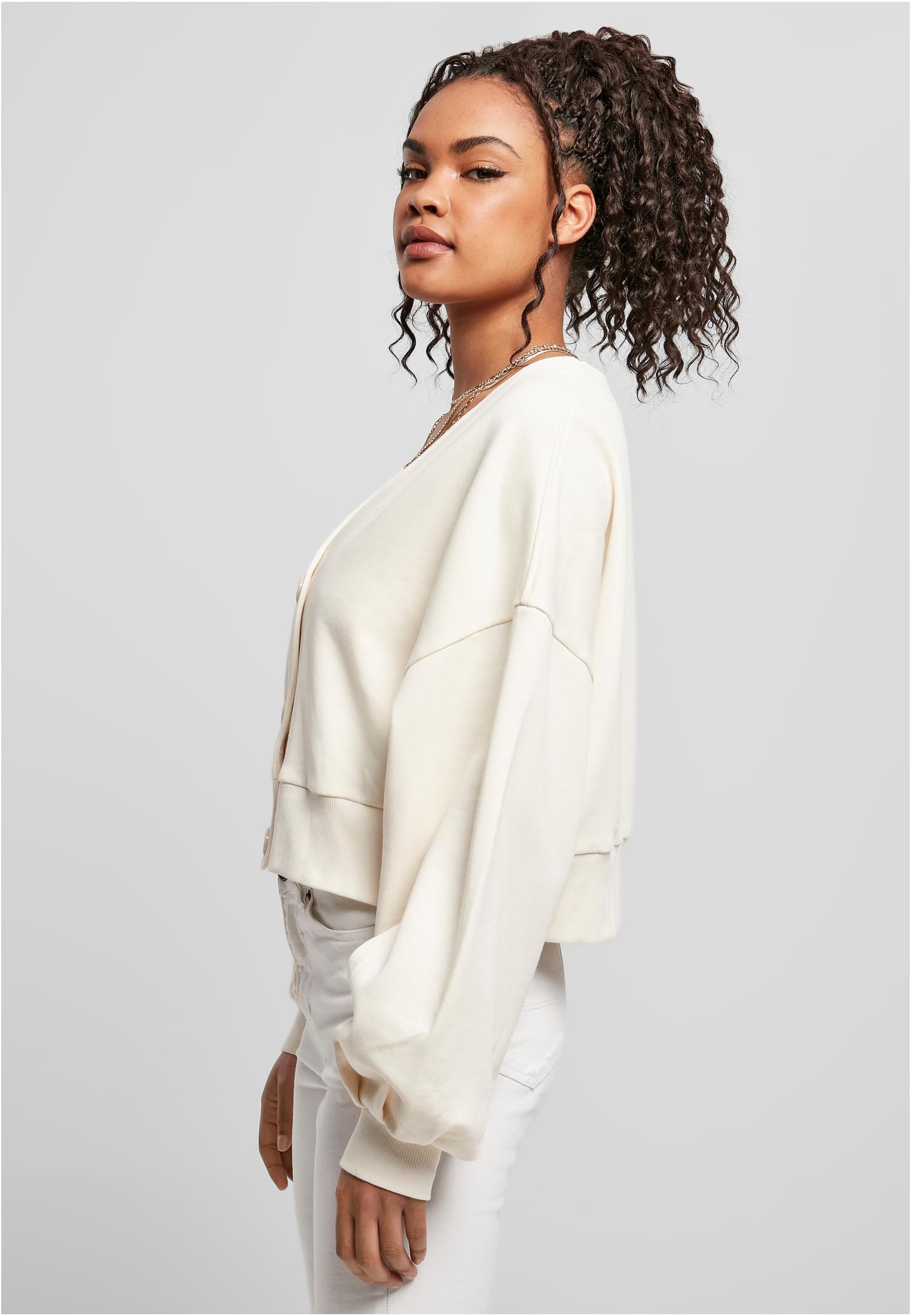 Urban Classics Cardigan Essentials Oversized Short Terry whitesand