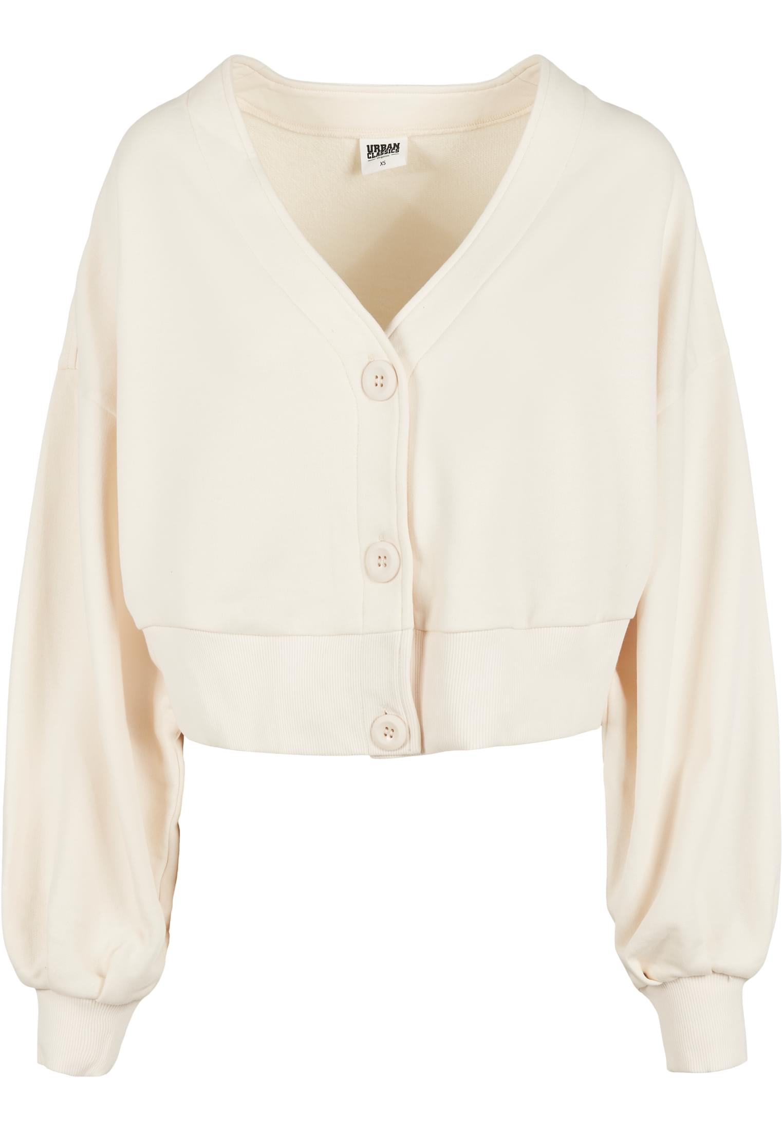 Urban Classics Cardigan Essentials Oversized Short Terry whitesand