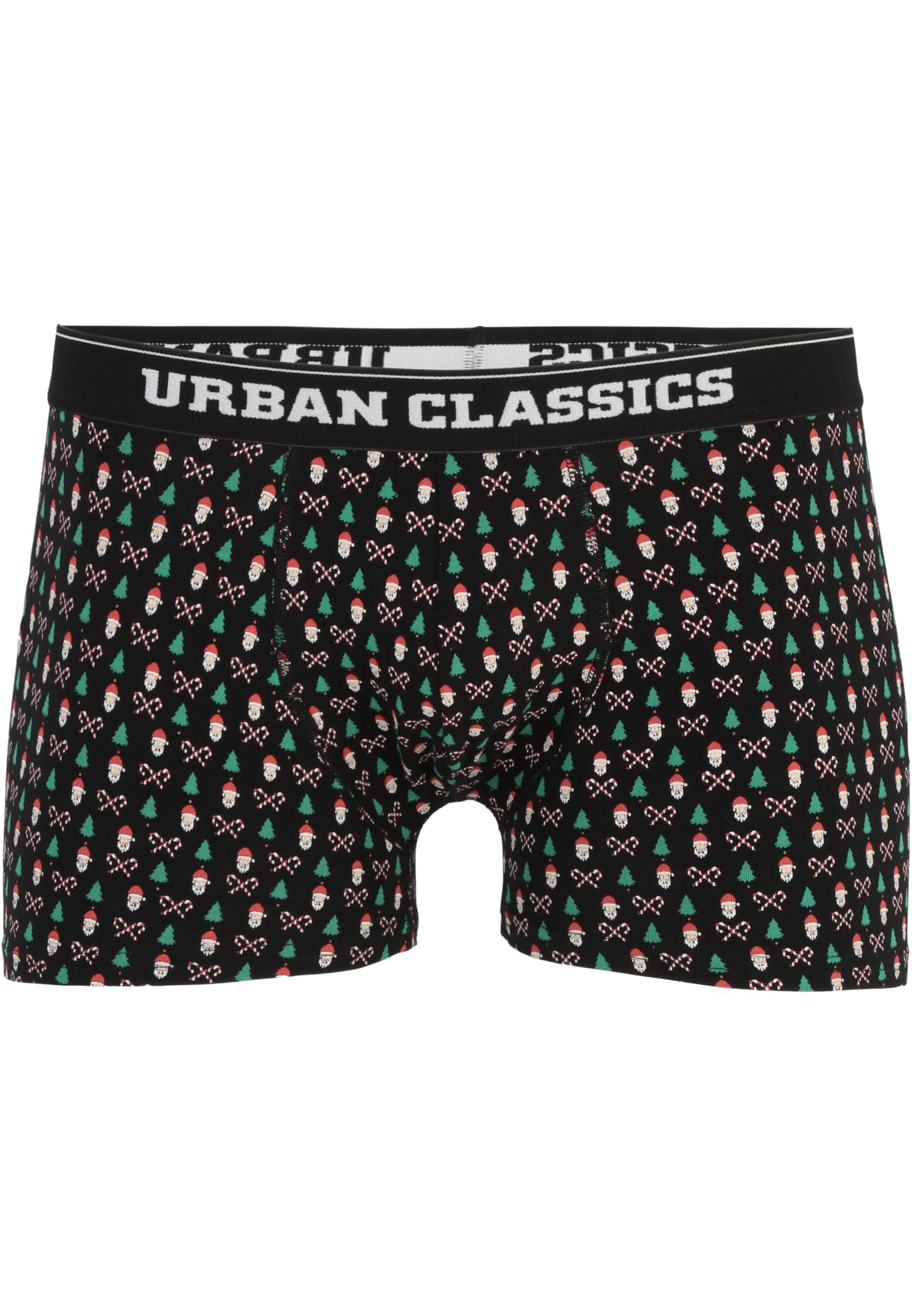 Urban Classics Pantaloncini Essentials X-Mas nicolaus aop+treegreen+popred