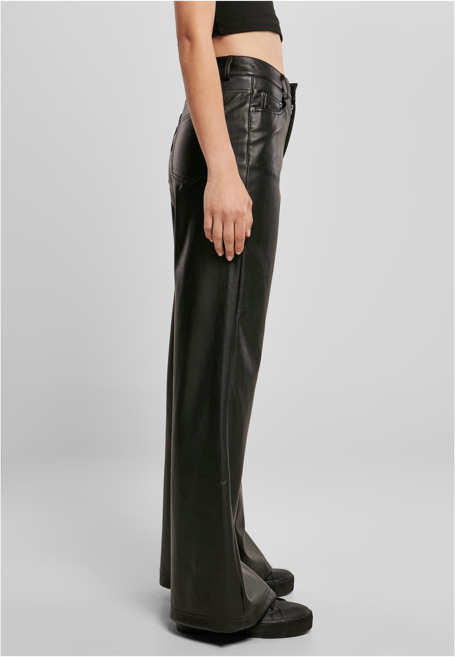 Urban Classics Pantaloni Faux Leather Wide Leg