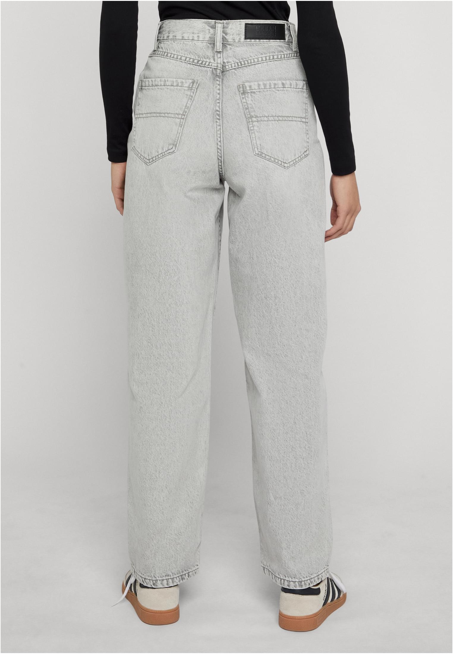 UC Ladies Pantaloni High Waist Wide Leg washed