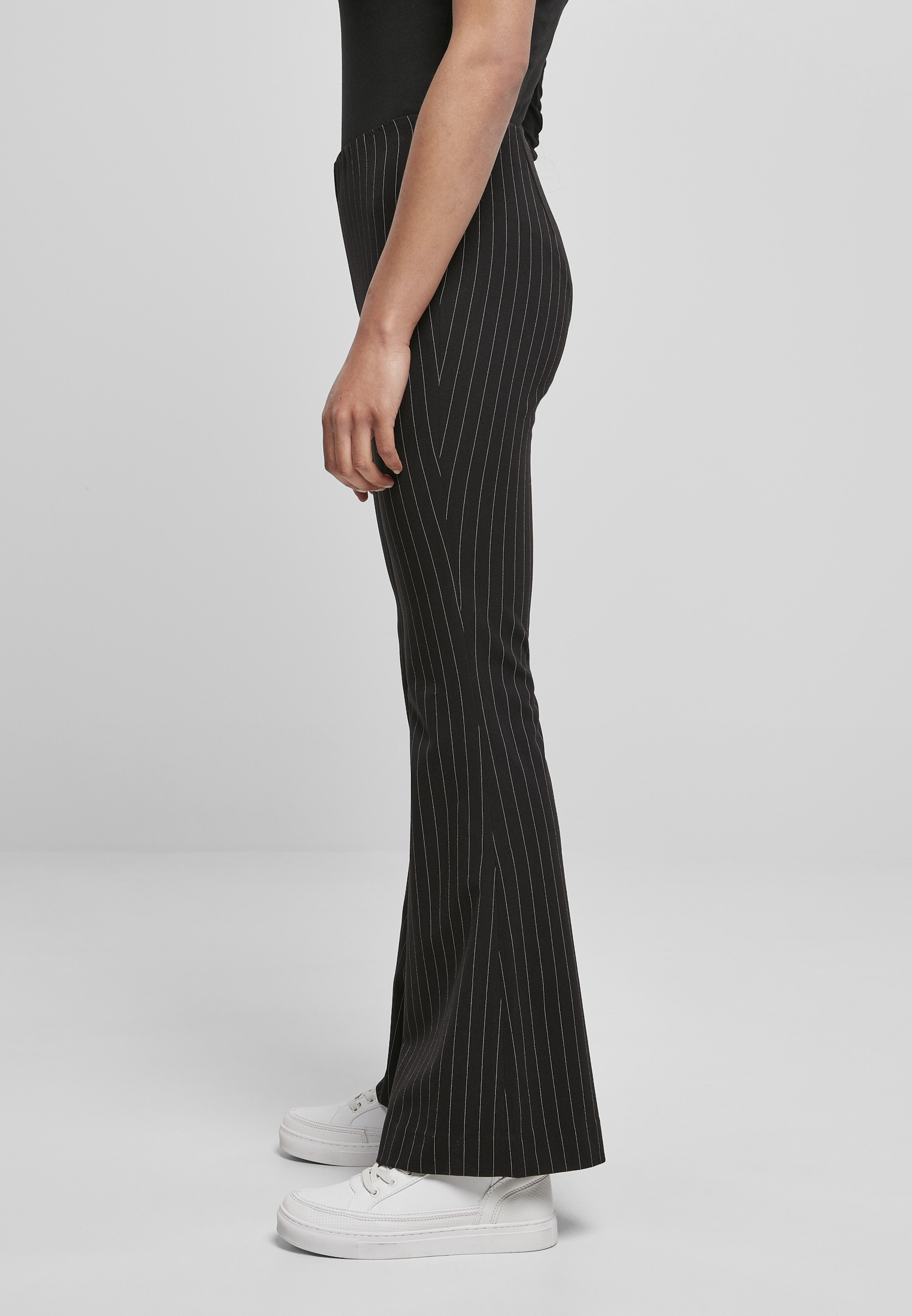 Pinstripe flare trousers  Gina Tricot