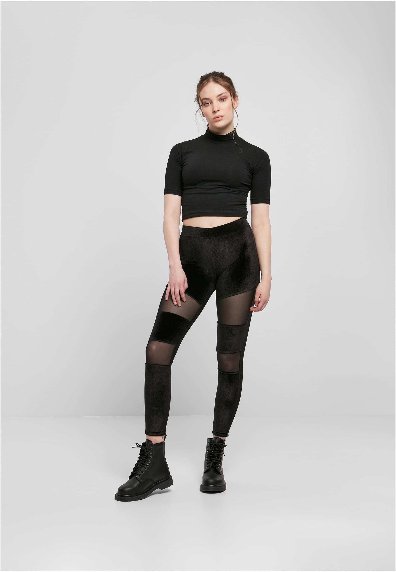 Urban Classics Leggings Velvet Tech Mesh