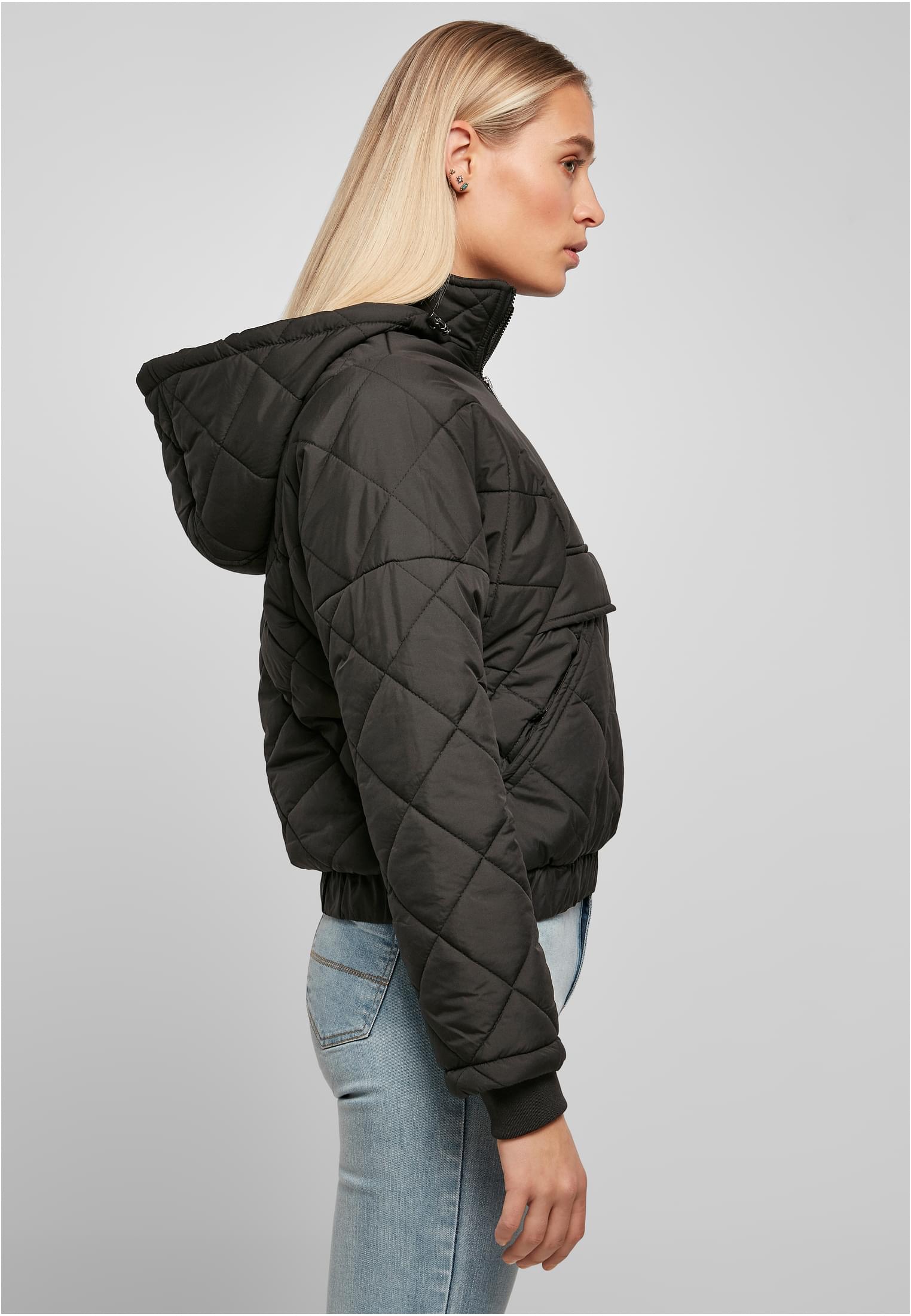 Jacket-TB4555 Pull Diamond Ladies Quilted Over Oversized