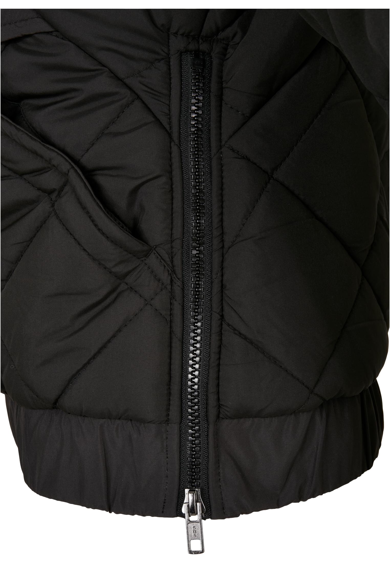 Ladies Oversized Diamond Quilted Pull Over Jacket-TB4555
