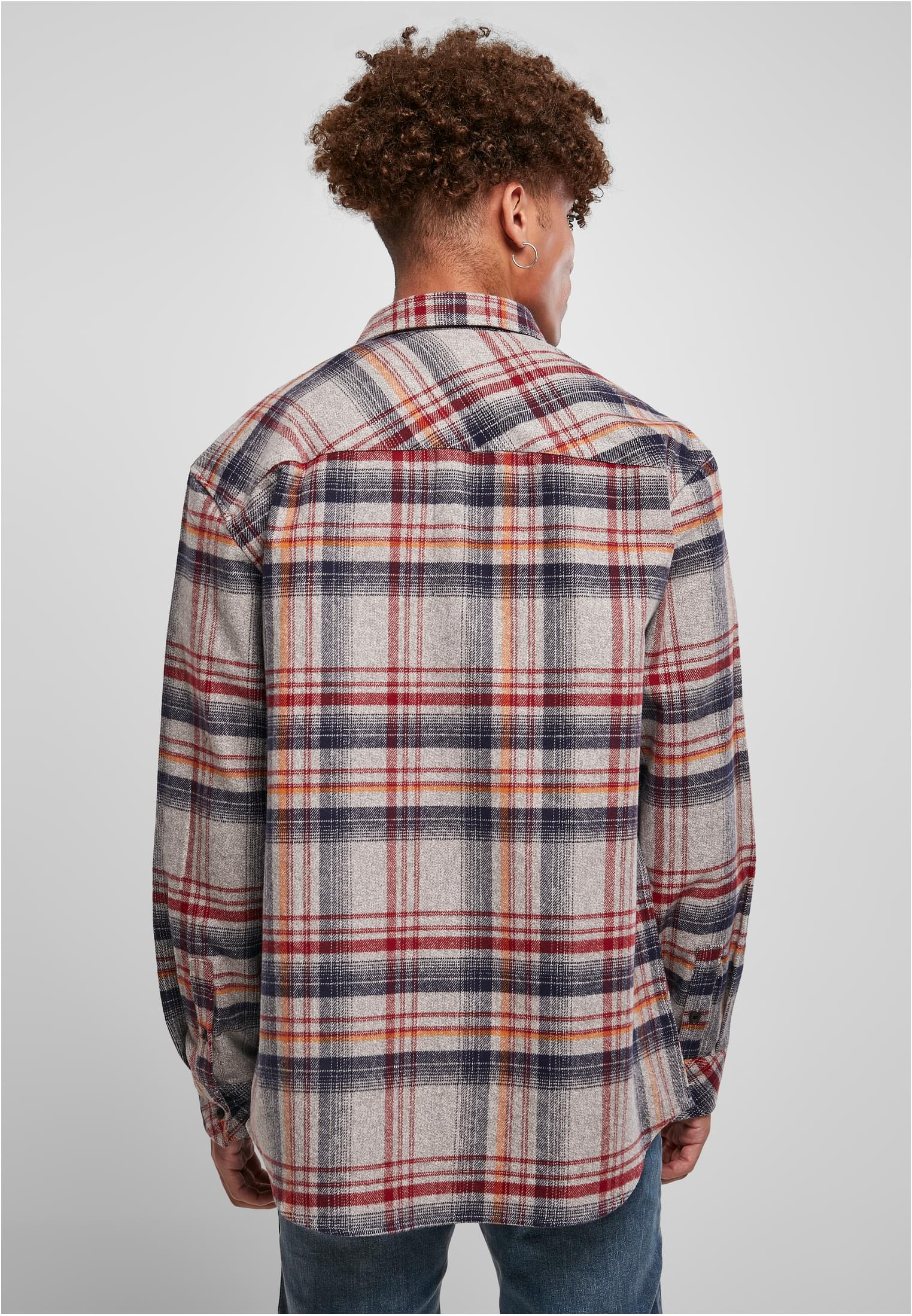 UC Men Camicia Heavy Curved Oversized Checked