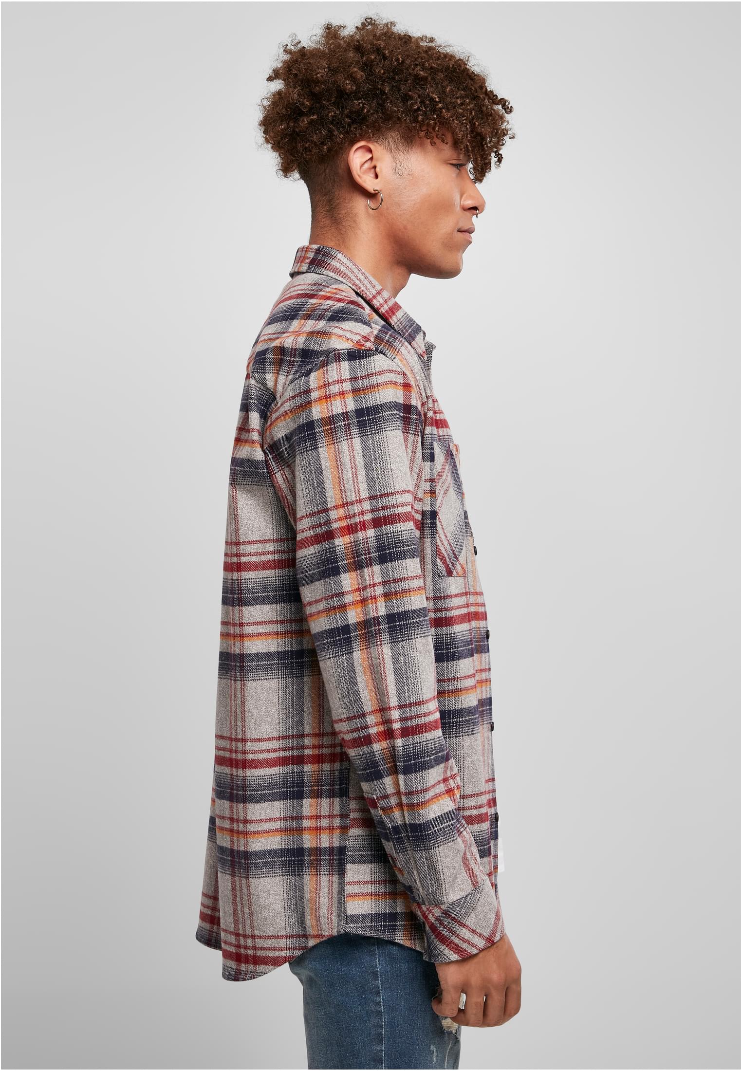 UC Men Camicia Heavy Curved Oversized Checked
