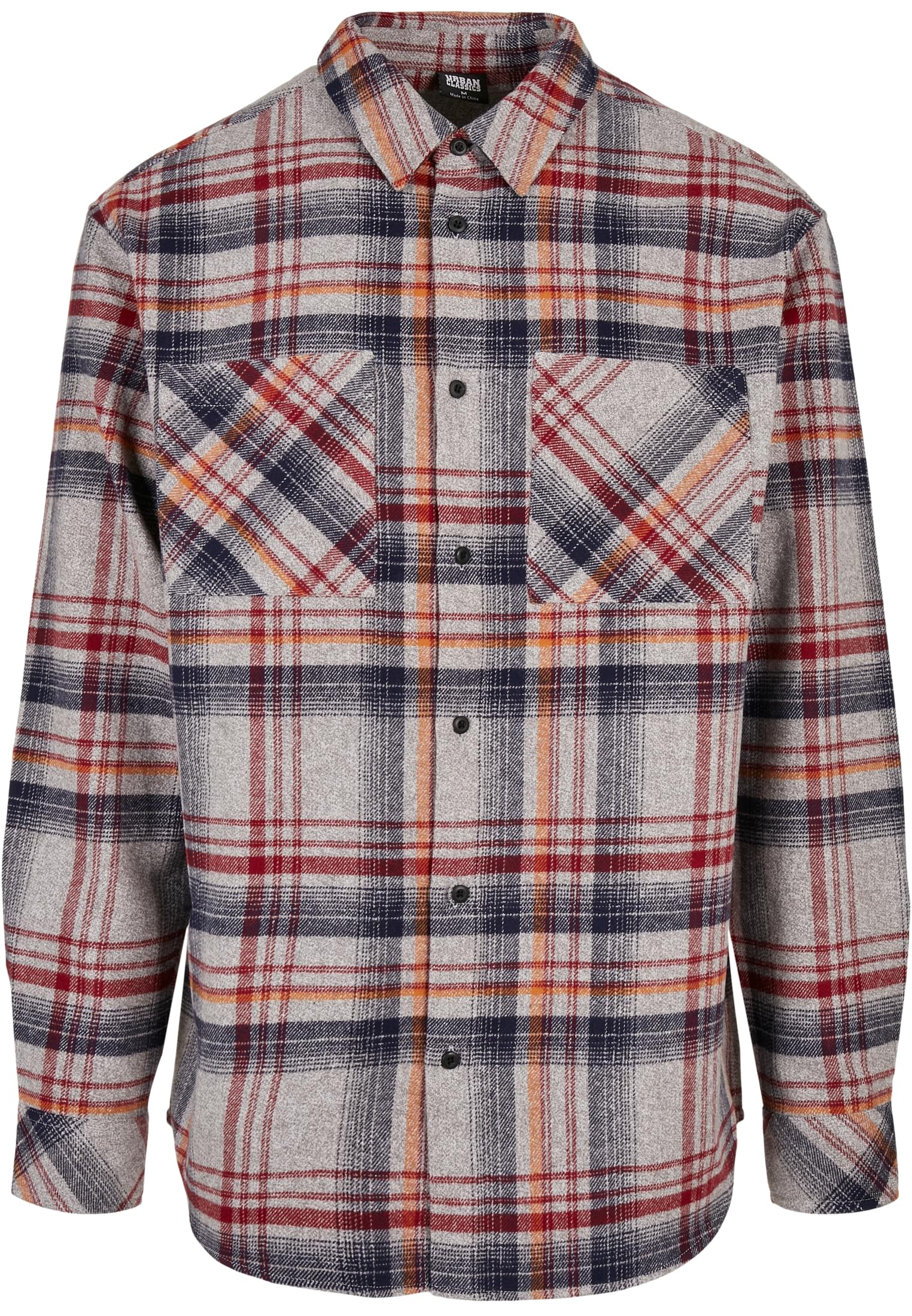 UC Men Camicia Heavy Curved Oversized Checked