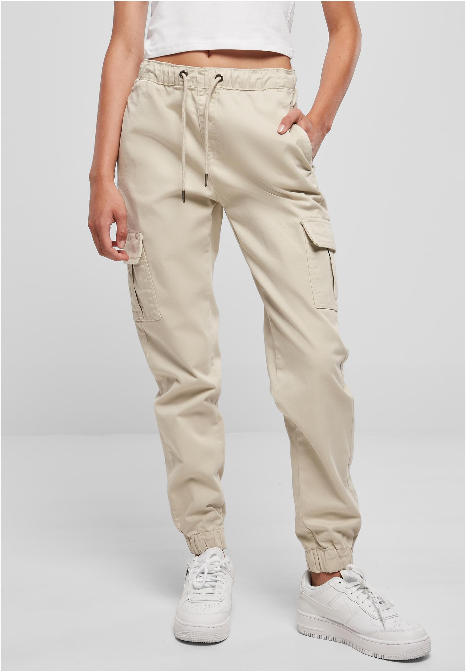 UC Ladies Pantaloni High Waist Cargo Comfort Jogging softseagrass