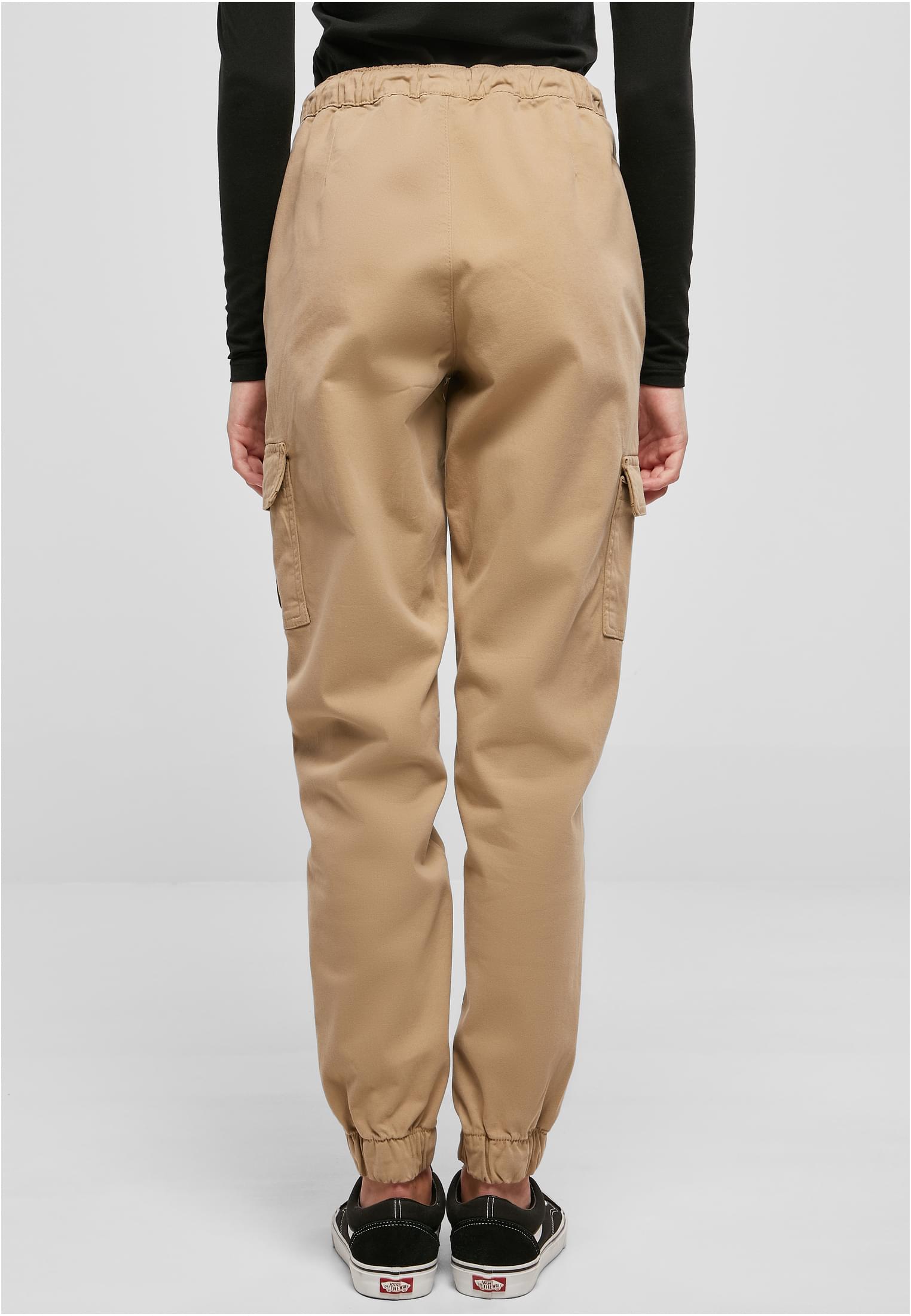 UC Ladies Pantaloni High Waist Cargo Comfort Jogging softtaupe