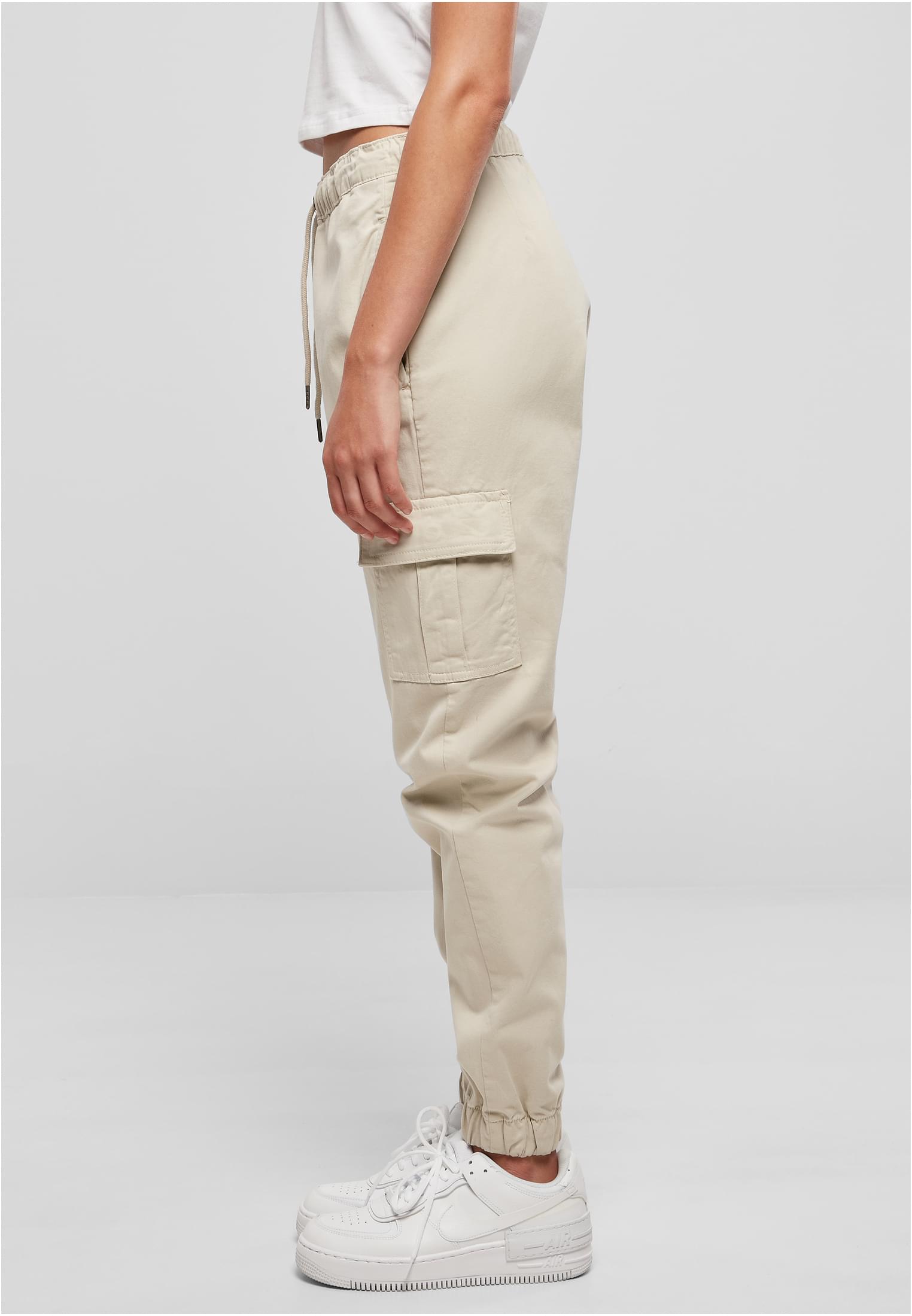 UC Ladies Pantaloni High Waist Cargo Comfort Jogging softseagrass