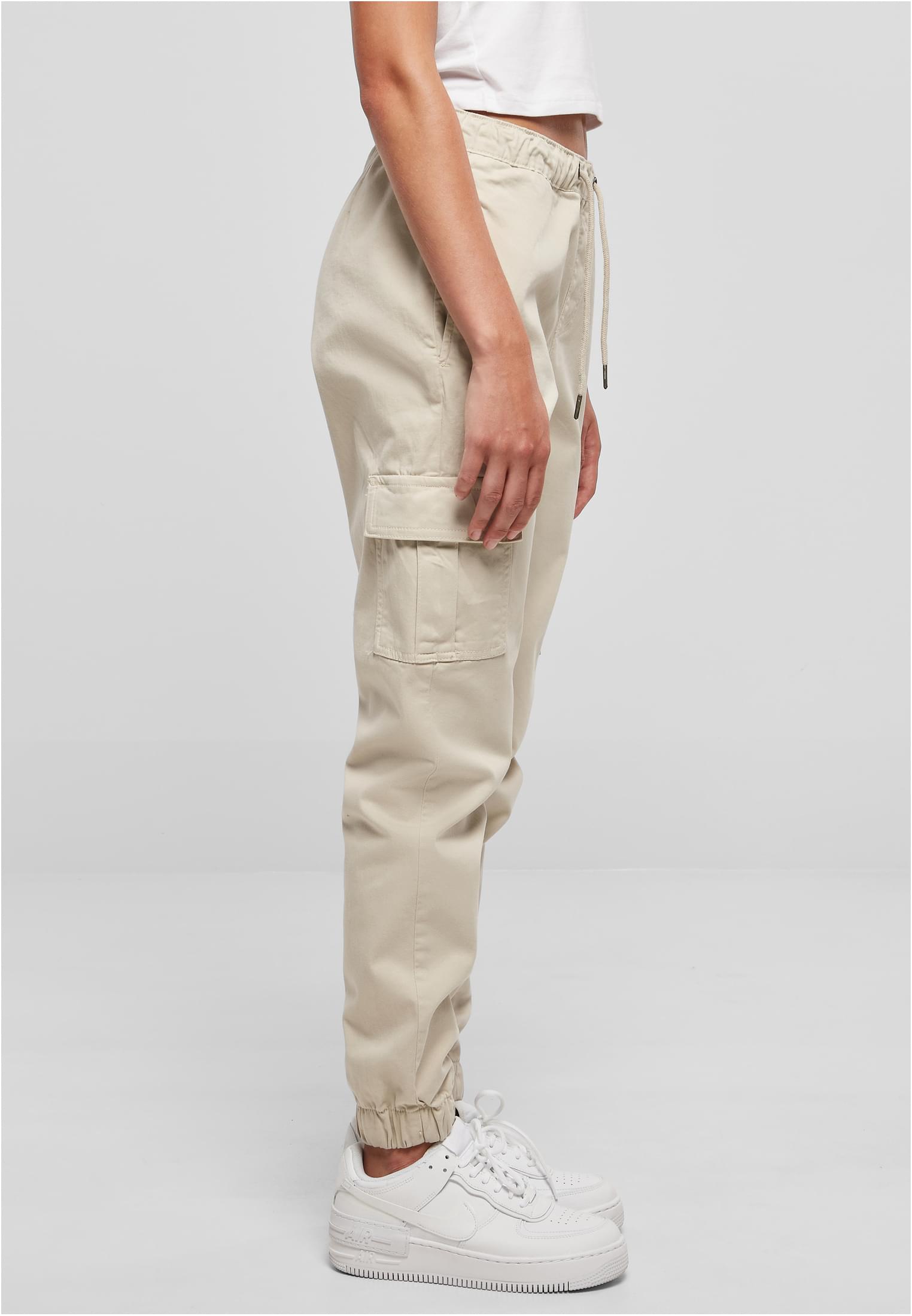 UC Ladies Pantaloni High Waist Cargo Comfort Jogging softseagrass