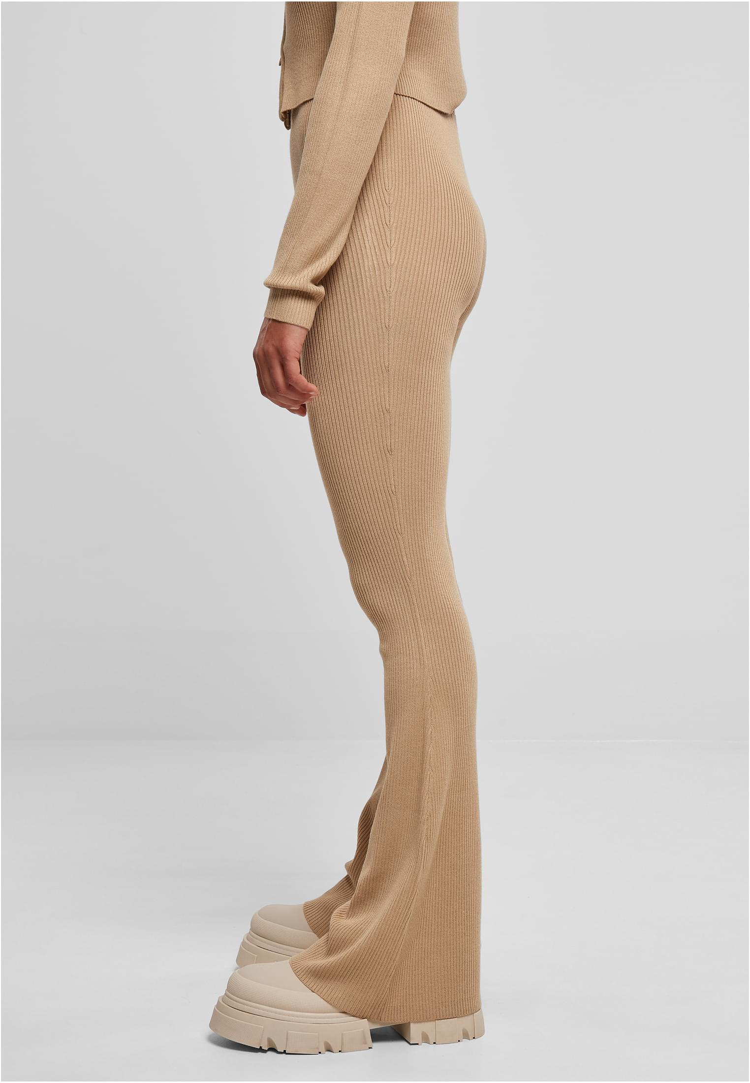 Urban Classics Leggings Rib Knit Bootcut unionbeige