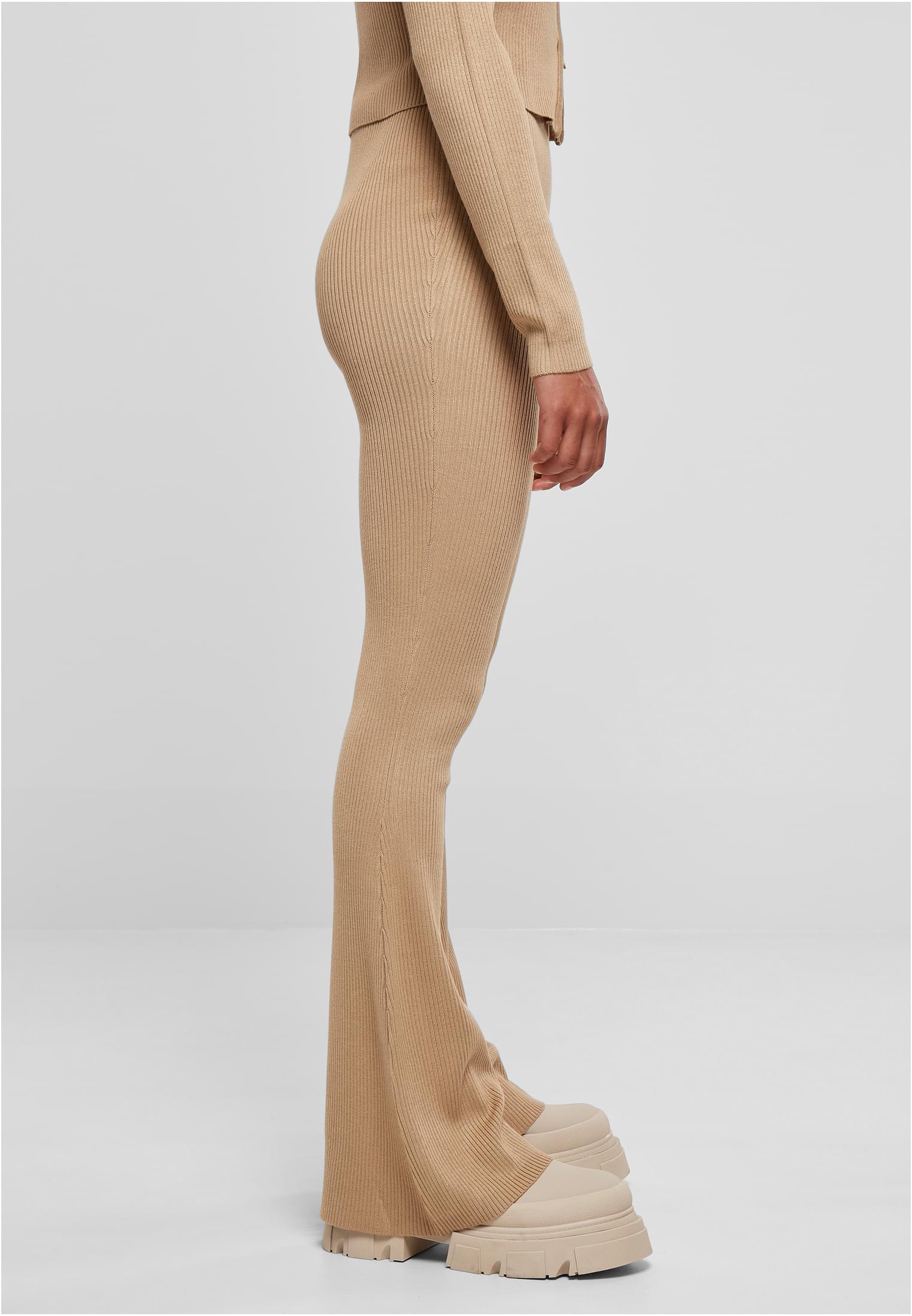 Urban Classics Leggings Rib Knit Bootcut unionbeige