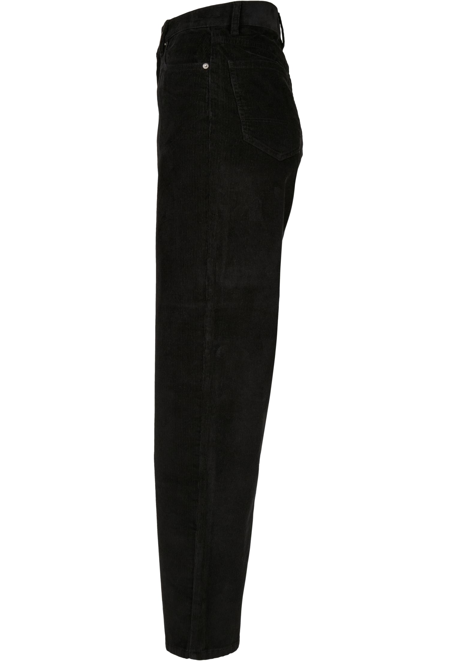 Dewadbow Women High Waist Corduroy Pants Vintage Straight Baggy Trousers 