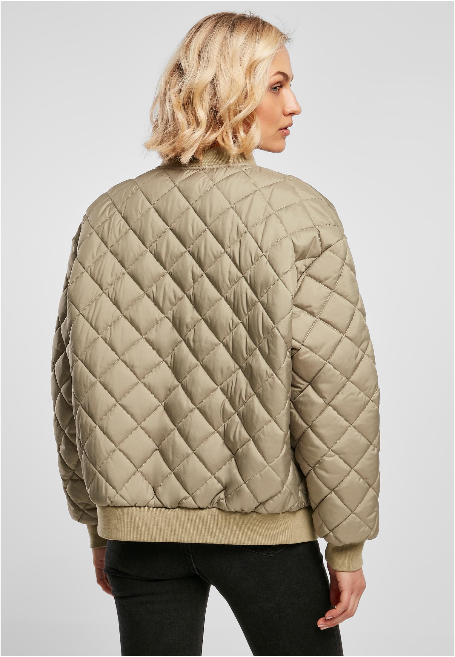 Roundtree & Yorke Matte Diamond Quilted Bomber Jacket