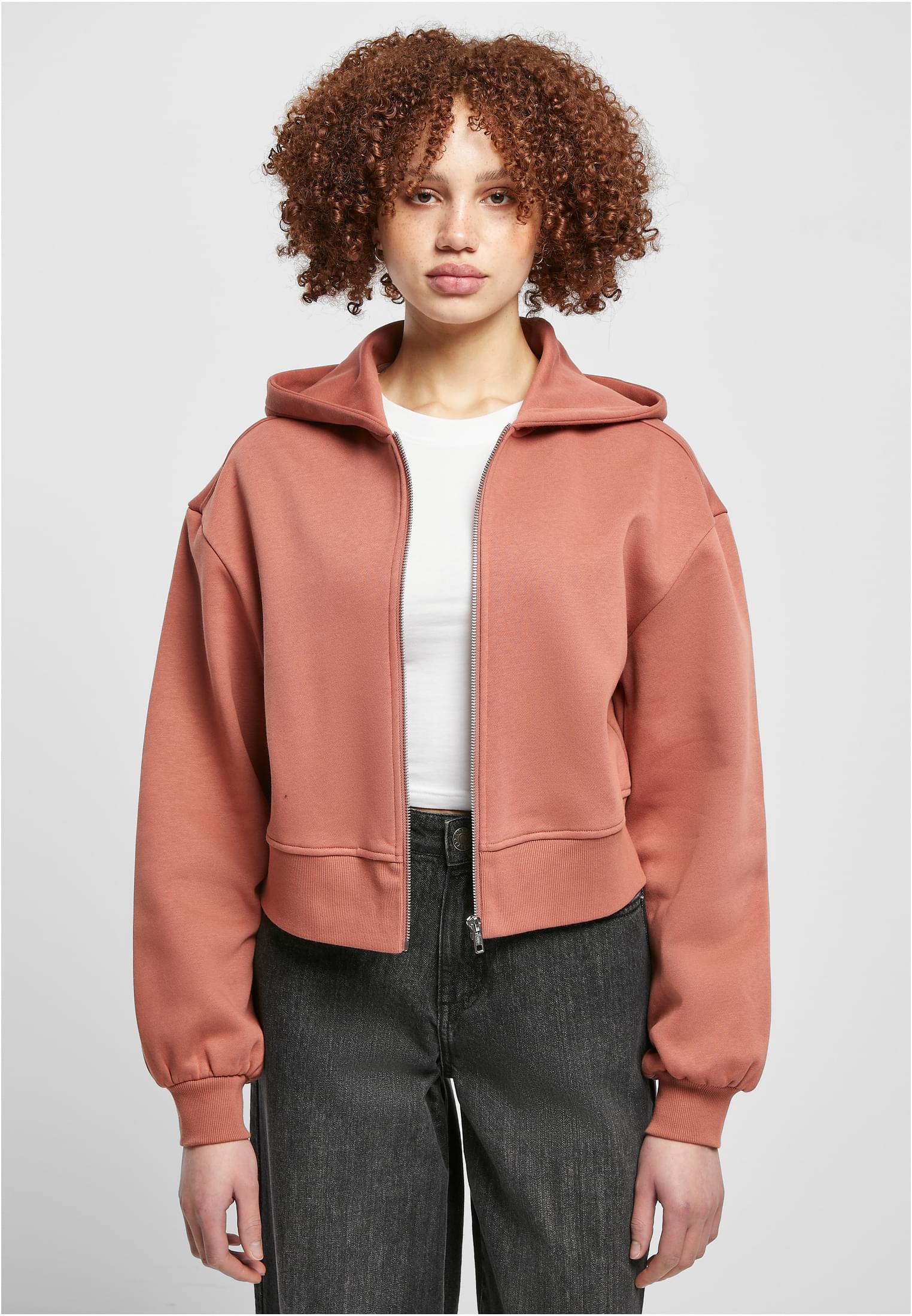 Urban Classics Giacca Short Oversized Zip terracotta