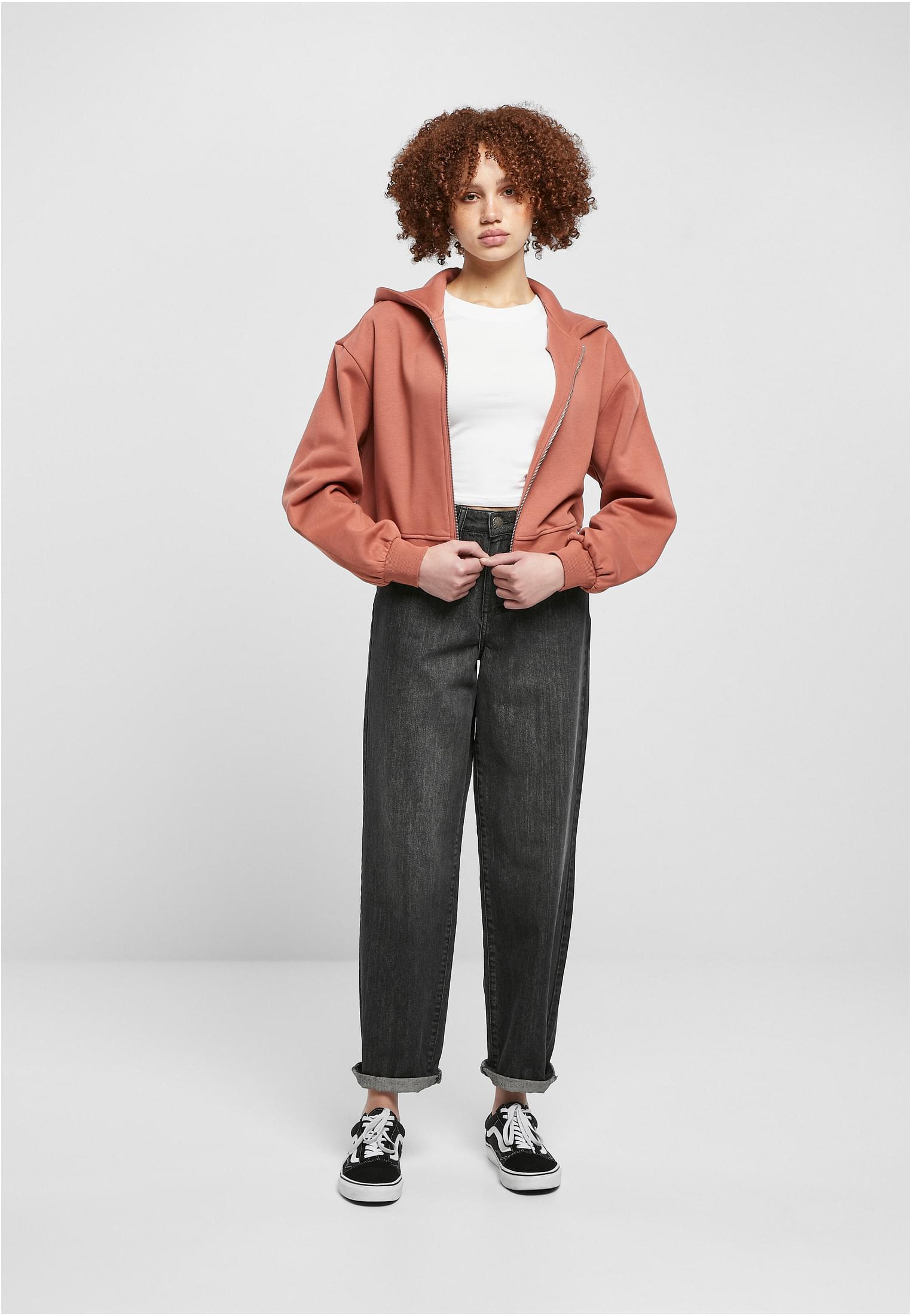Urban Classics Giacca Short Oversized Zip terracotta