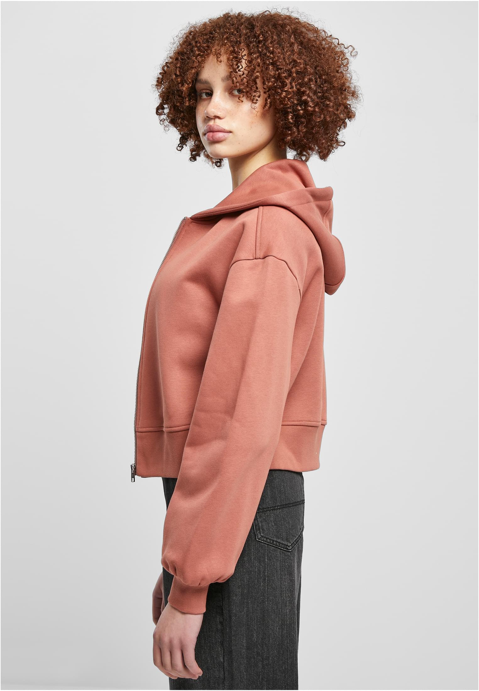 Urban Classics Giacca Short Oversized Zip terracotta