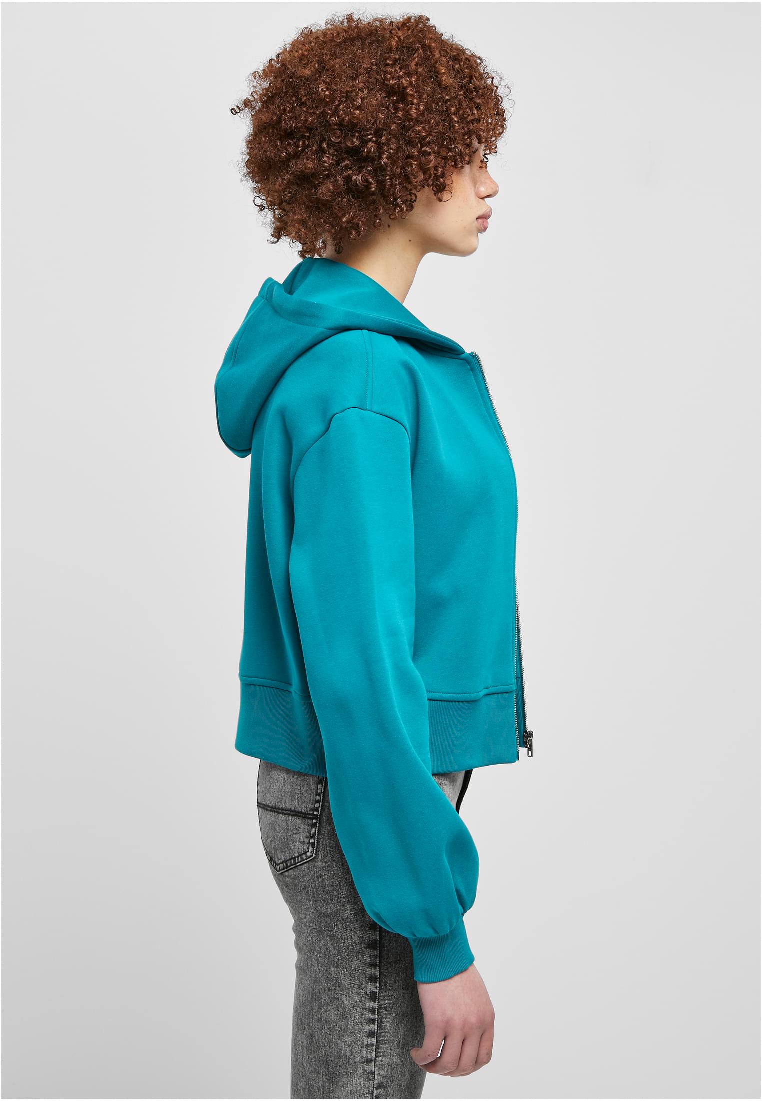 UC Ladies Giacca Short Oversized Zip watergreen