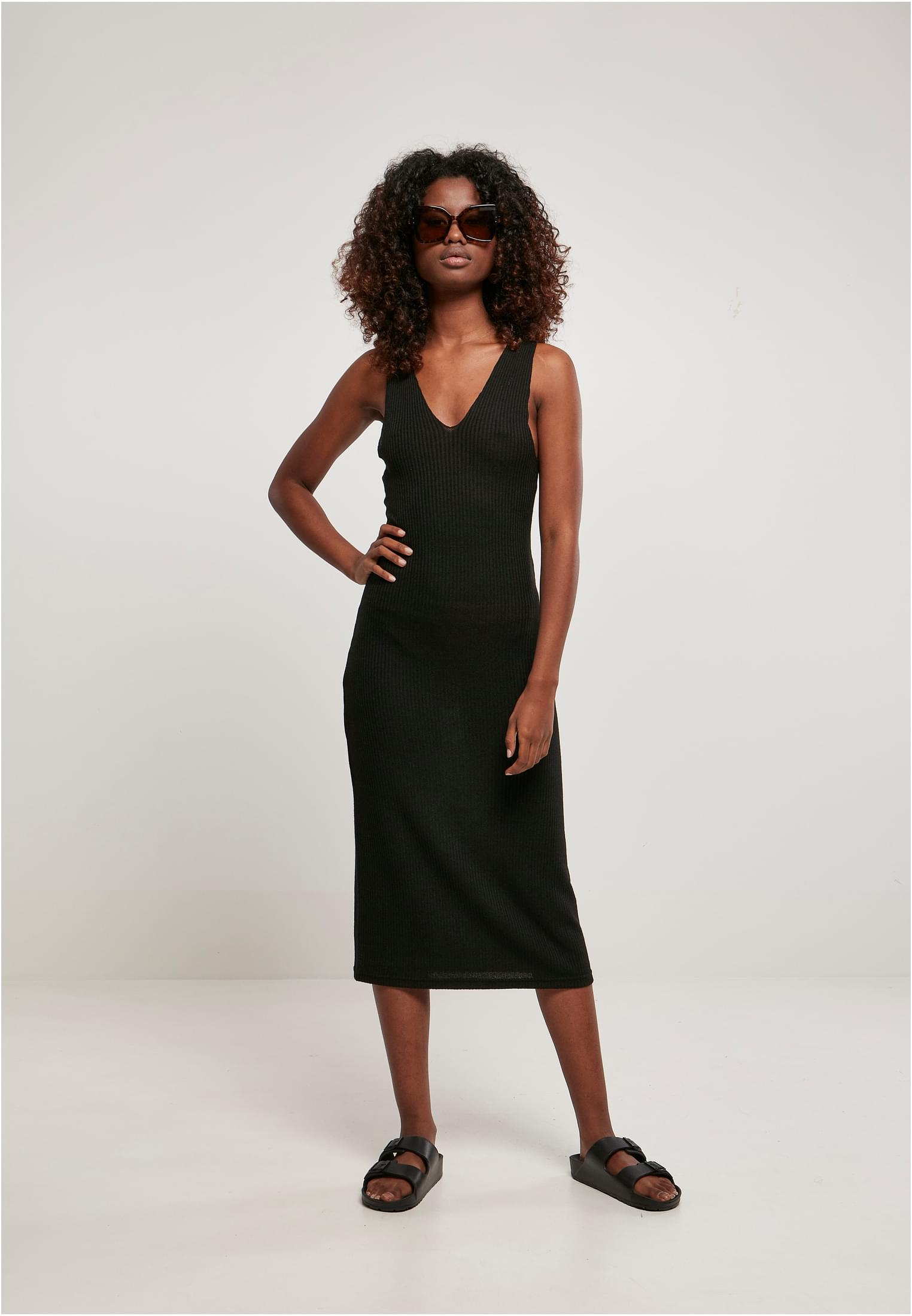 UC Ladies Abito Midi Sleeveless Rib
