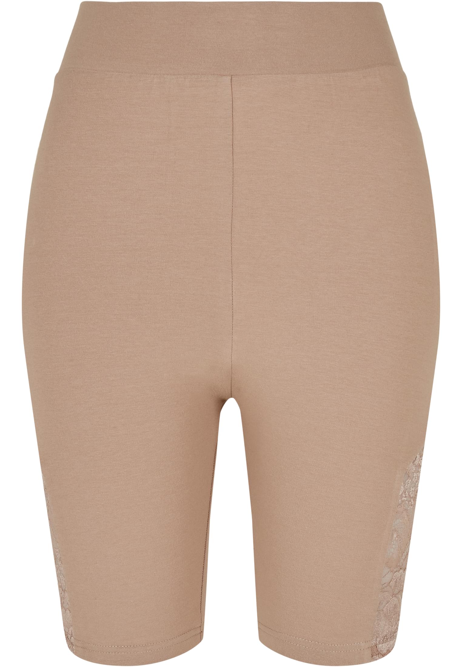 Urban Classics Pantaloncini High Waist Lace Inset Cycle softtaupe
