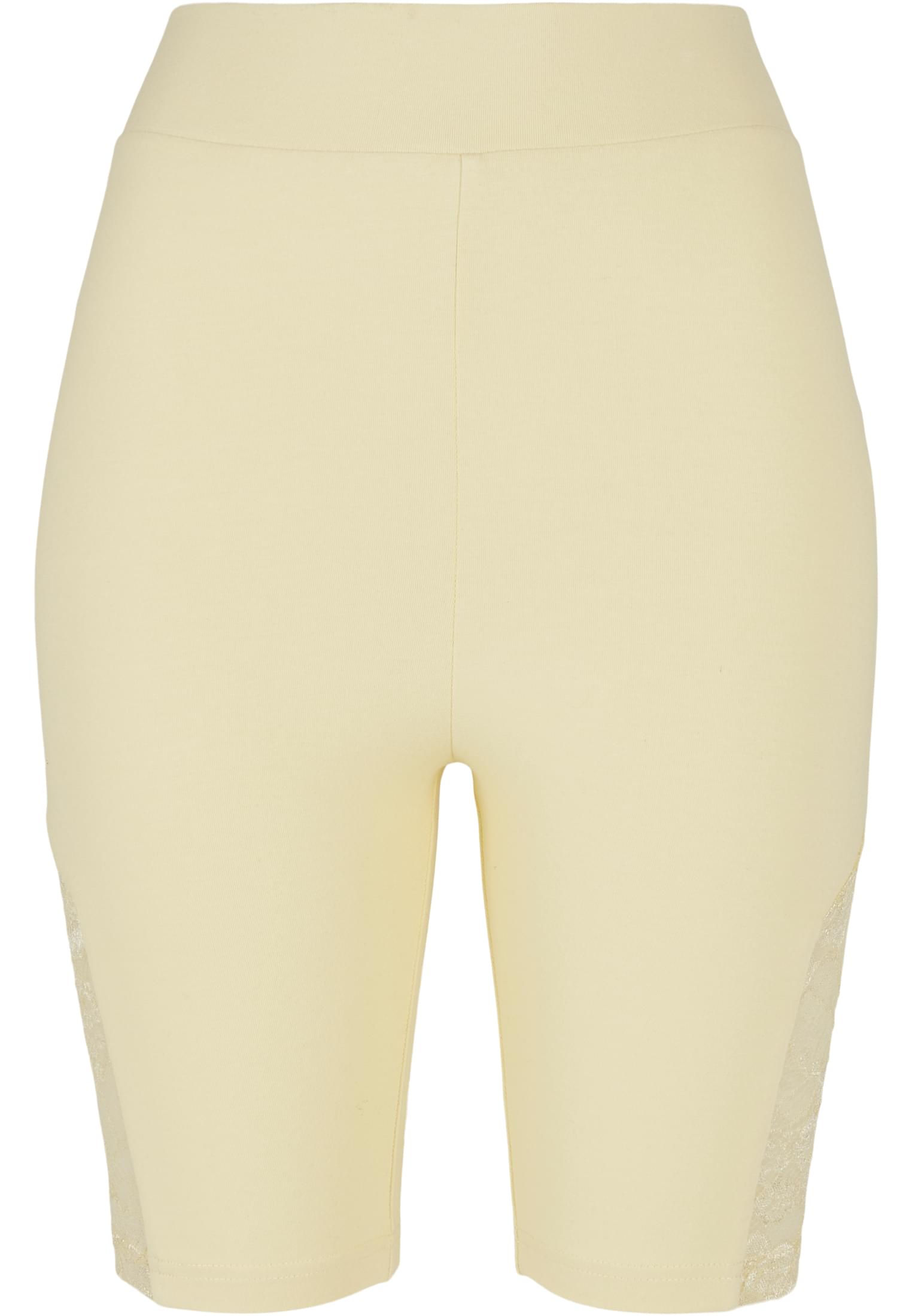 Urban Classics Pantaloncini High Waist Lace Inset Cycle softyellow