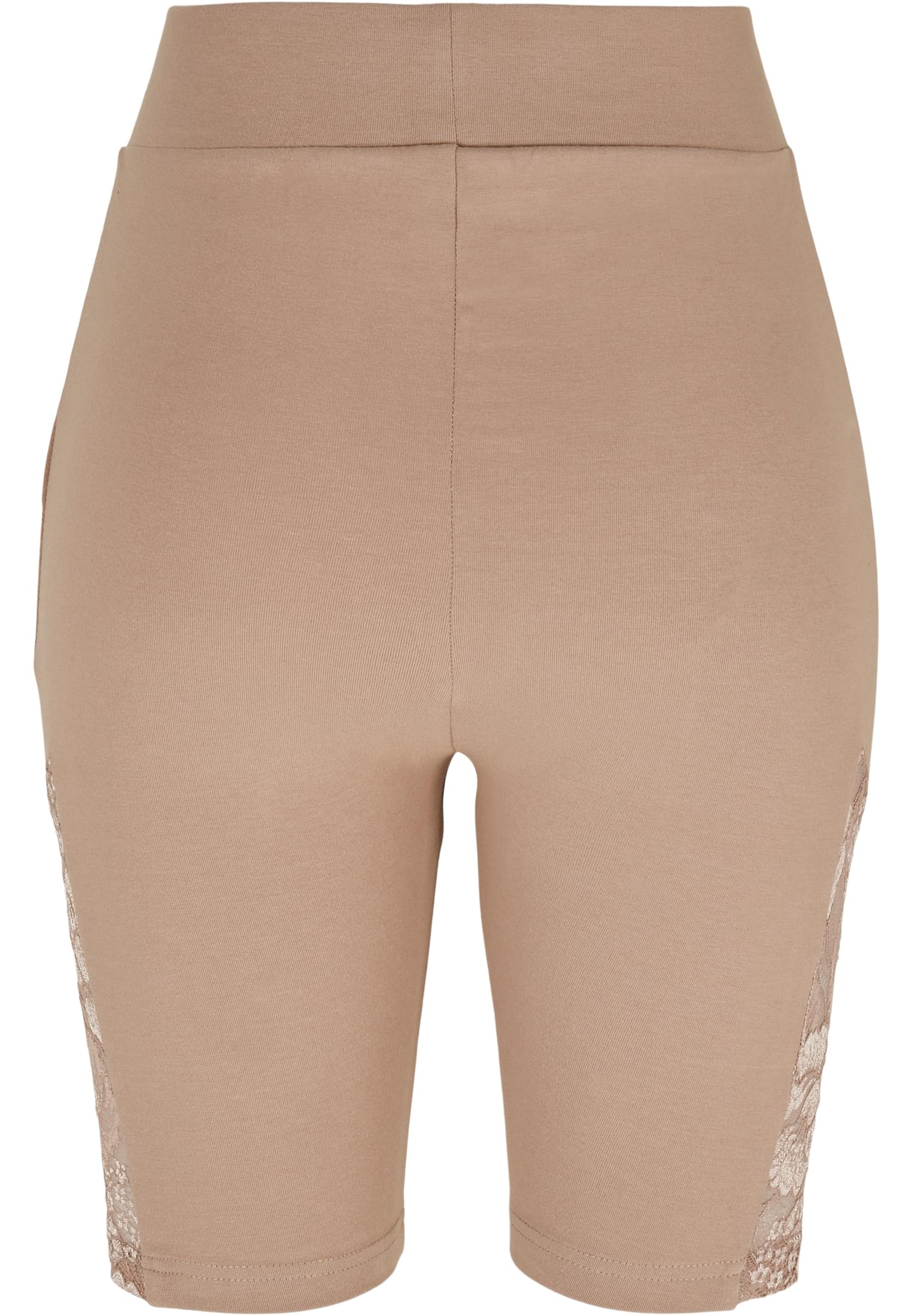 Urban Classics Pantaloncini High Waist Lace Inset Cycle softtaupe