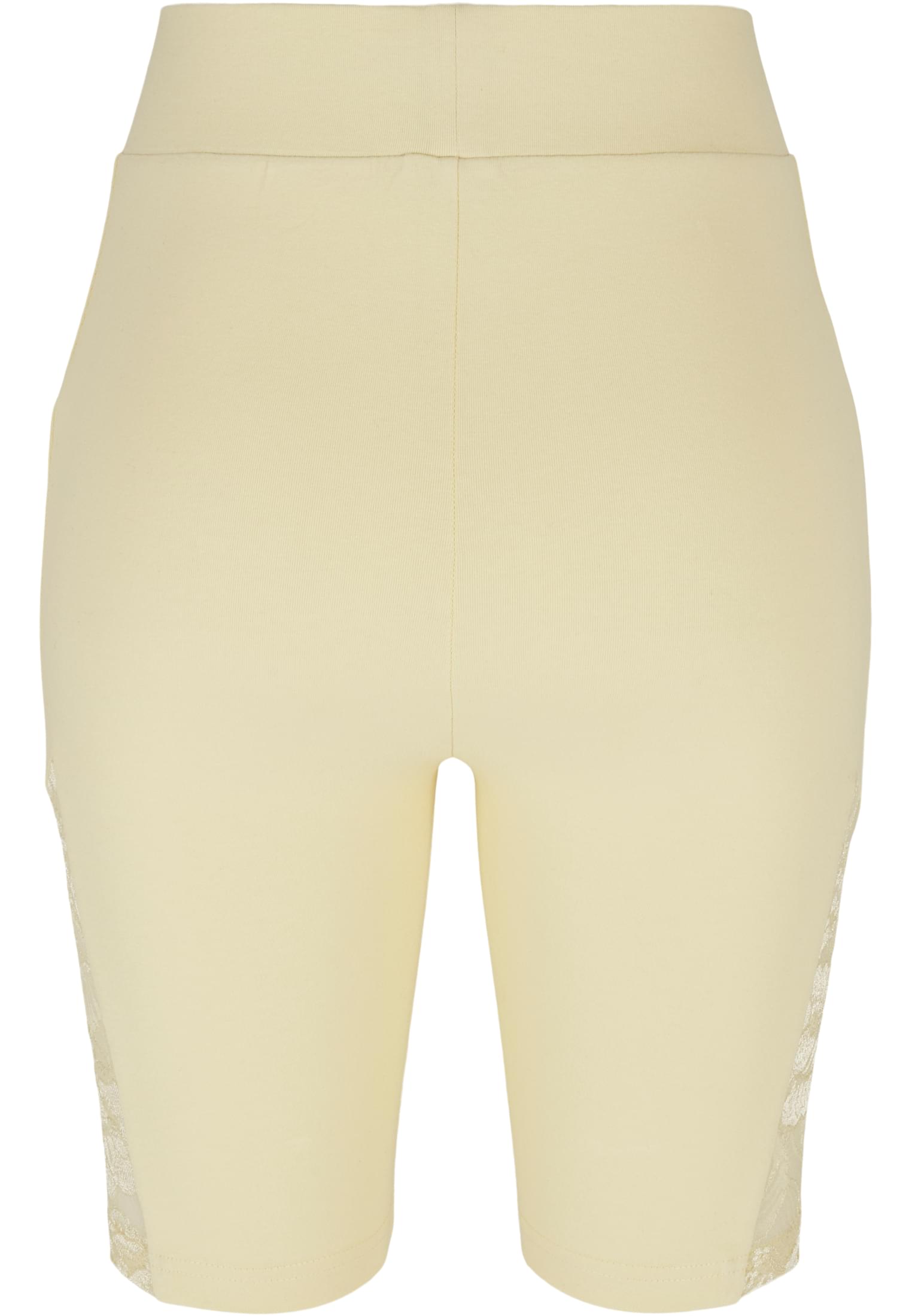 Urban Classics Pantaloncini High Waist Lace Inset Cycle softyellow