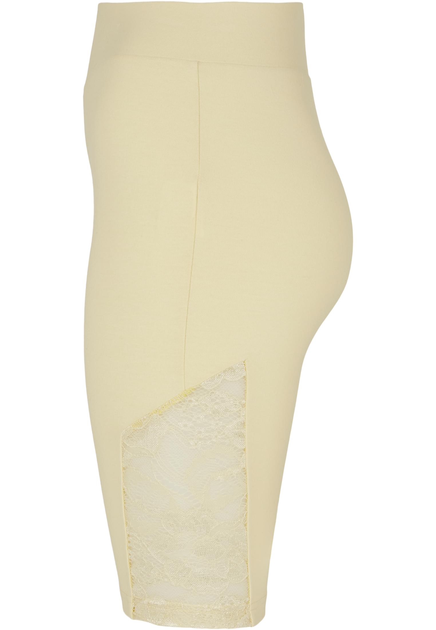 Urban Classics Pantaloncini High Waist Lace Inset Cycle softyellow