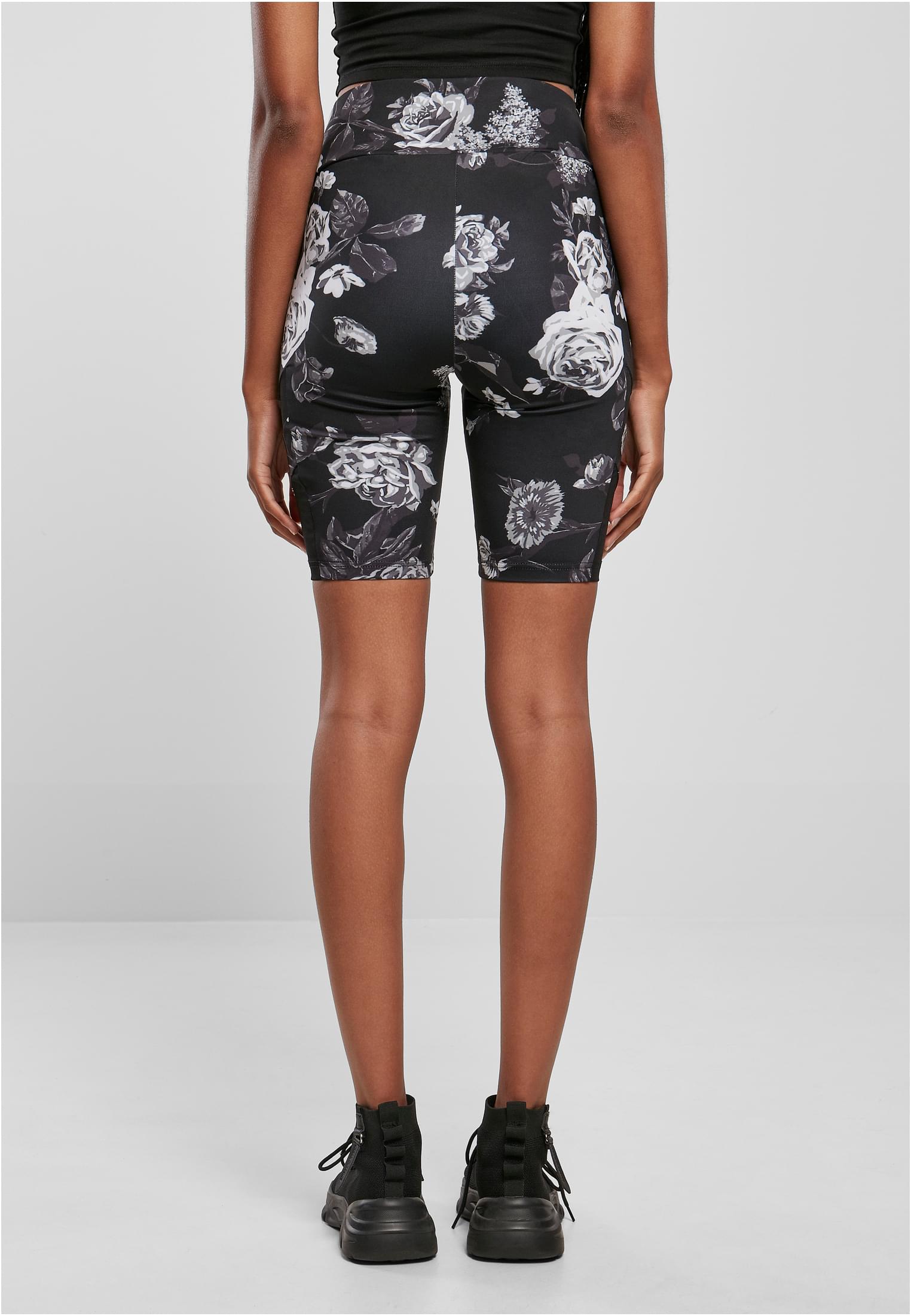 Urban Classics Pantaloncini High Waist Tech Mesh AOP Cycle darkflower
