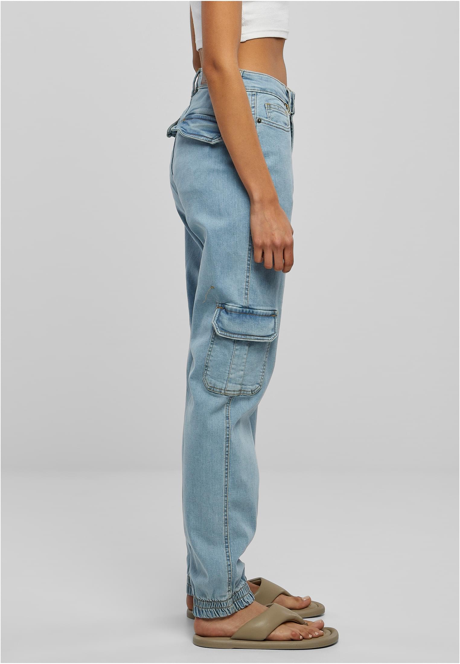 Urban Classics Pantaloni Essentials Stretch Cargo clearblue washed