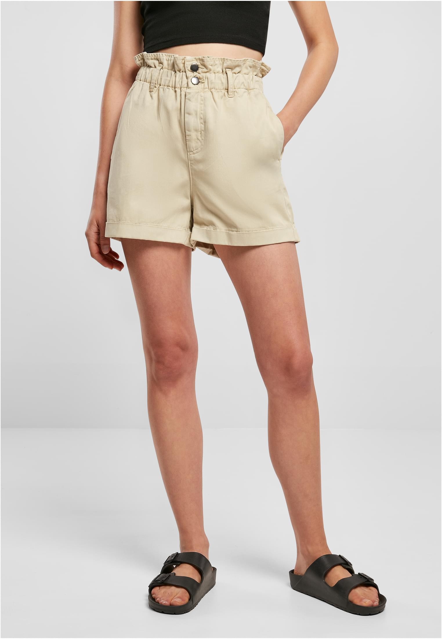 UC Ladies Pantaloncini Paperbag softseagrass