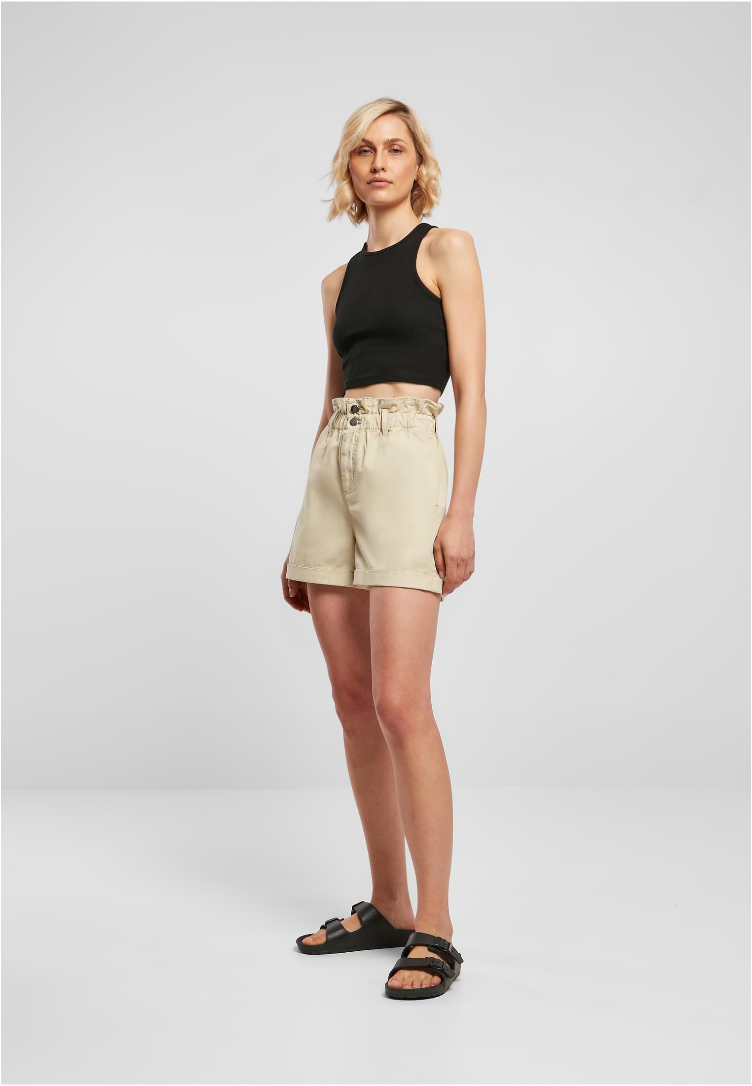 UC Ladies Pantaloncini Paperbag softseagrass