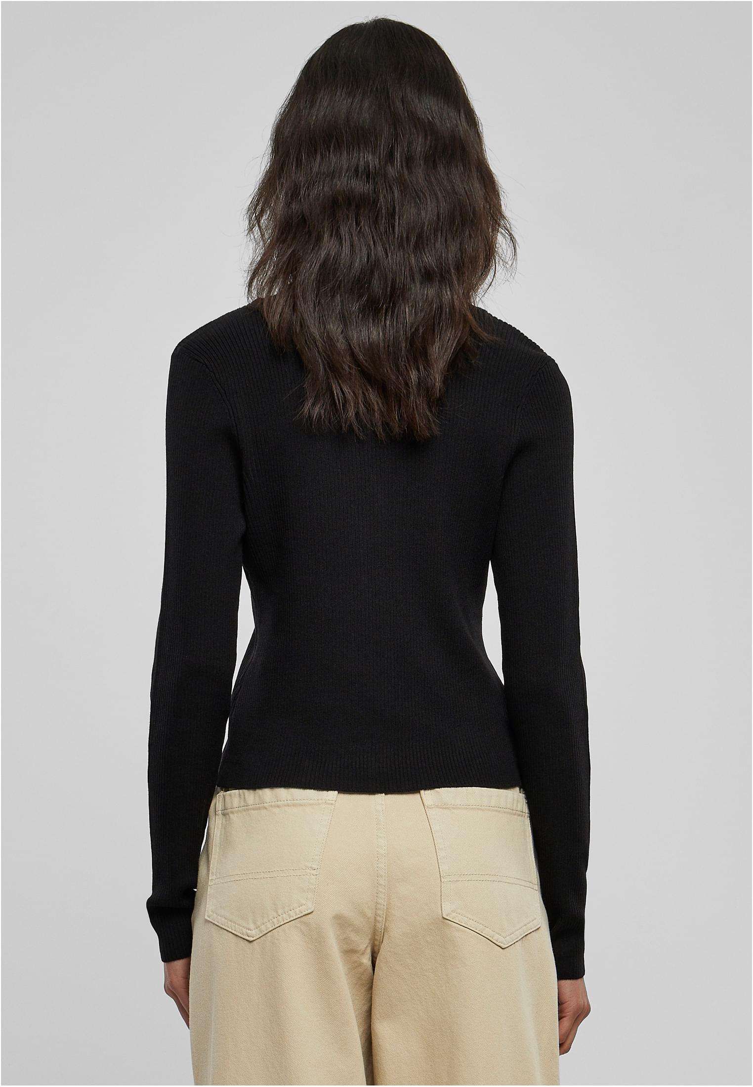 UC Ladies Cardigan Short Rib Knit