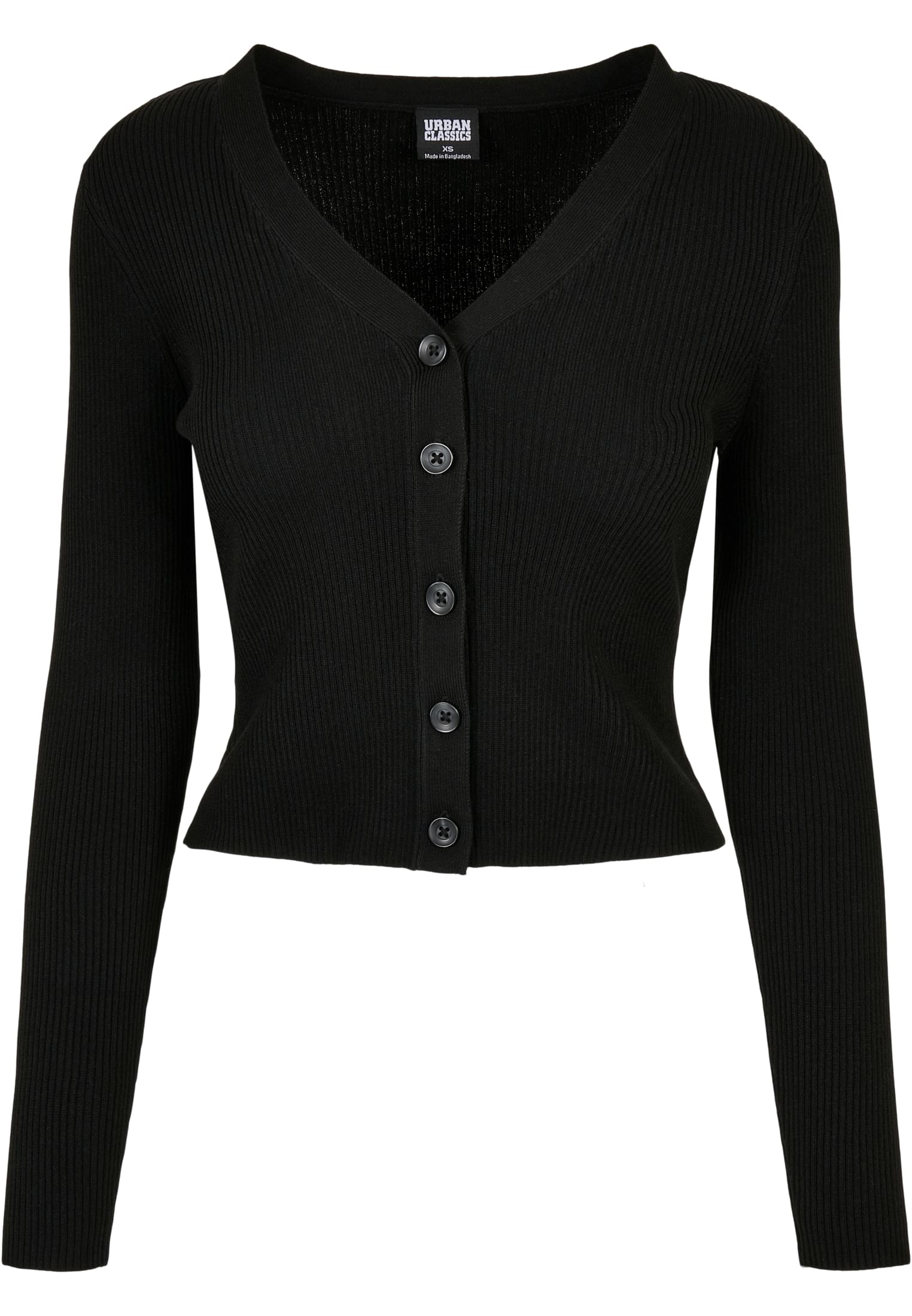 UC Ladies Cardigan Short Rib Knit