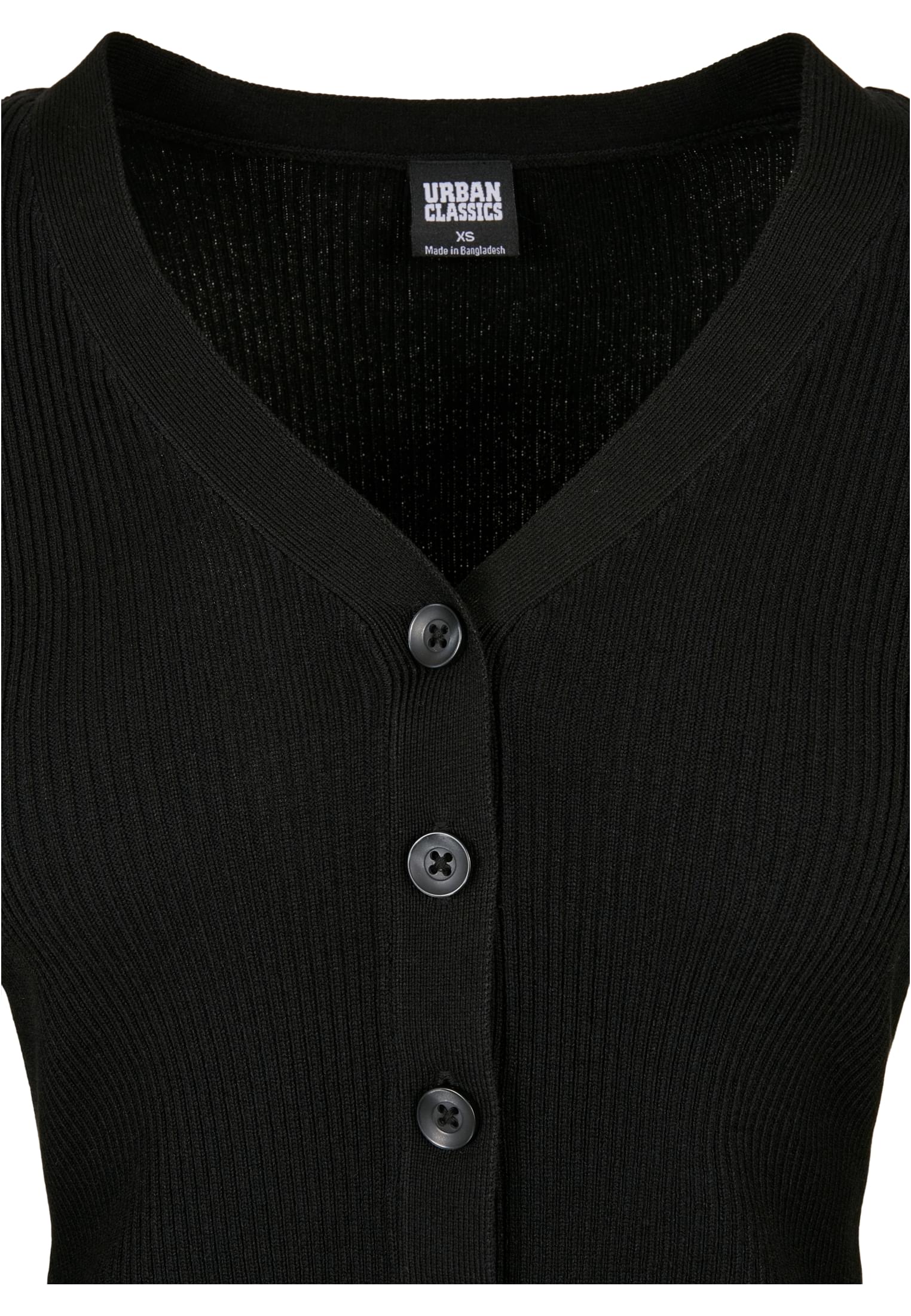 UC Ladies Cardigan Short Rib Knit