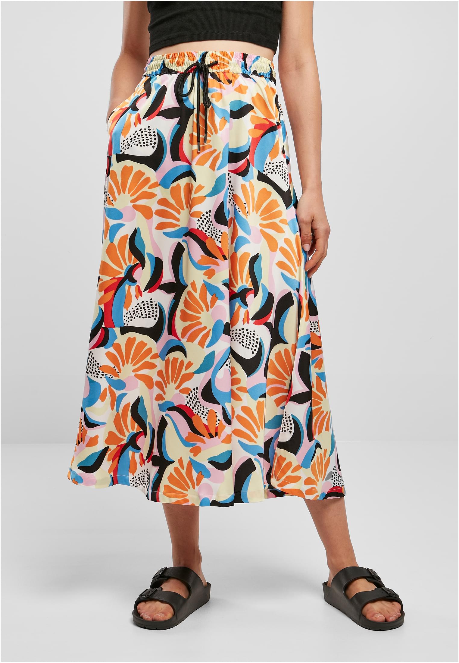 Urban Classics Gonna AOP Satin Midi magicmangoabstract