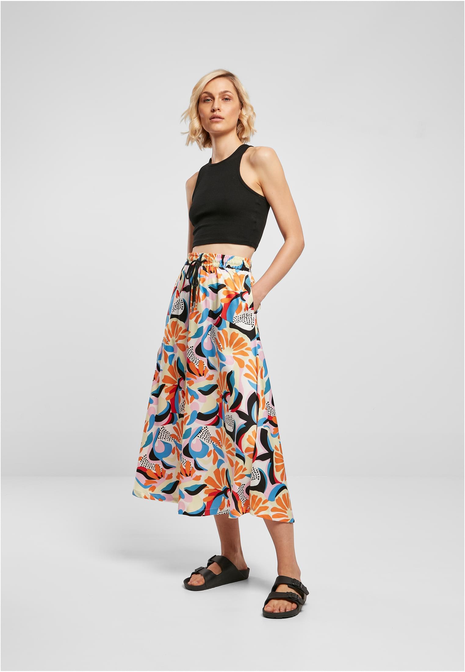 Urban Classics Gonna AOP Satin Midi magicmangoabstract