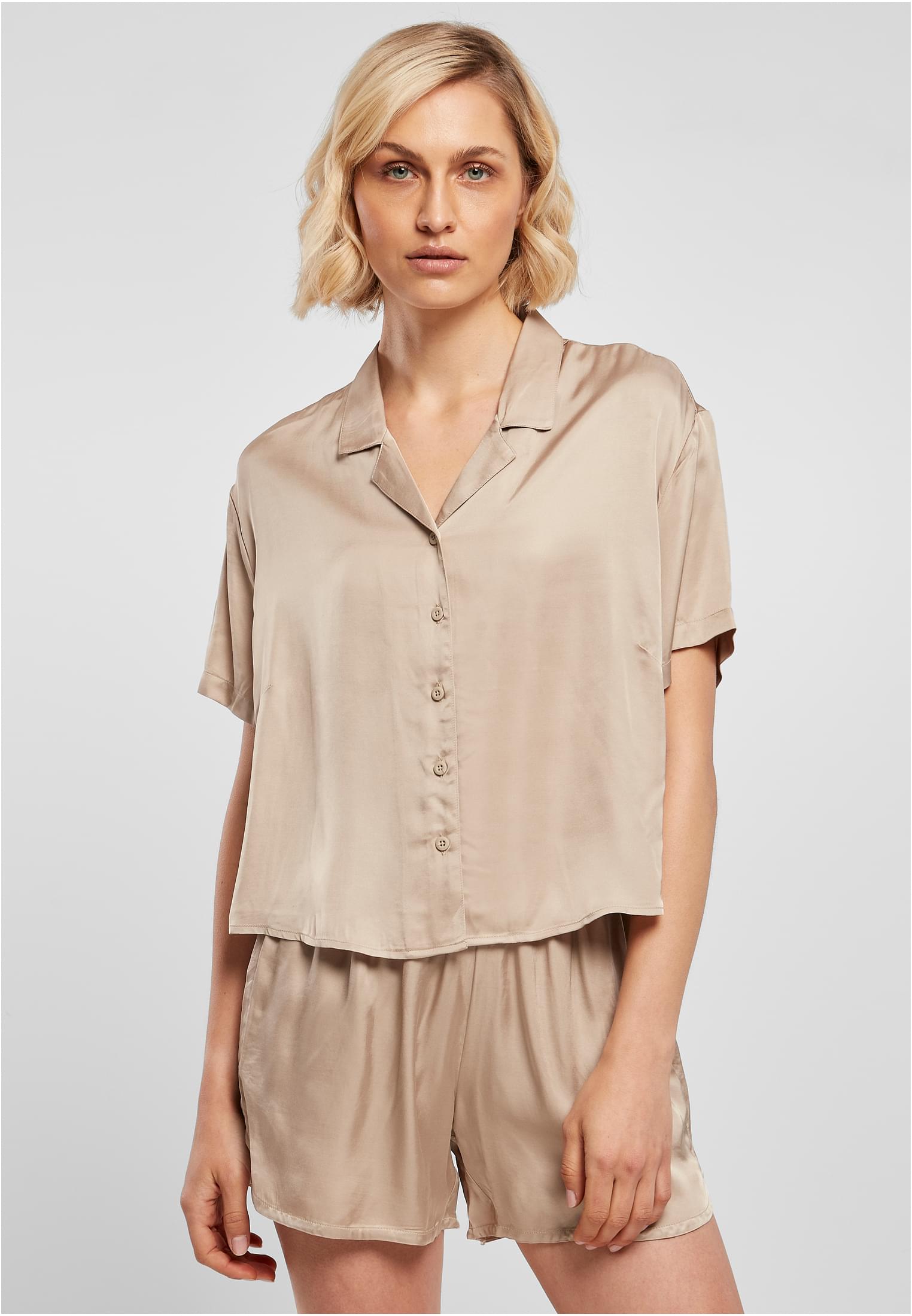 Urban Classics Camicia Viscose Satin softtaupe