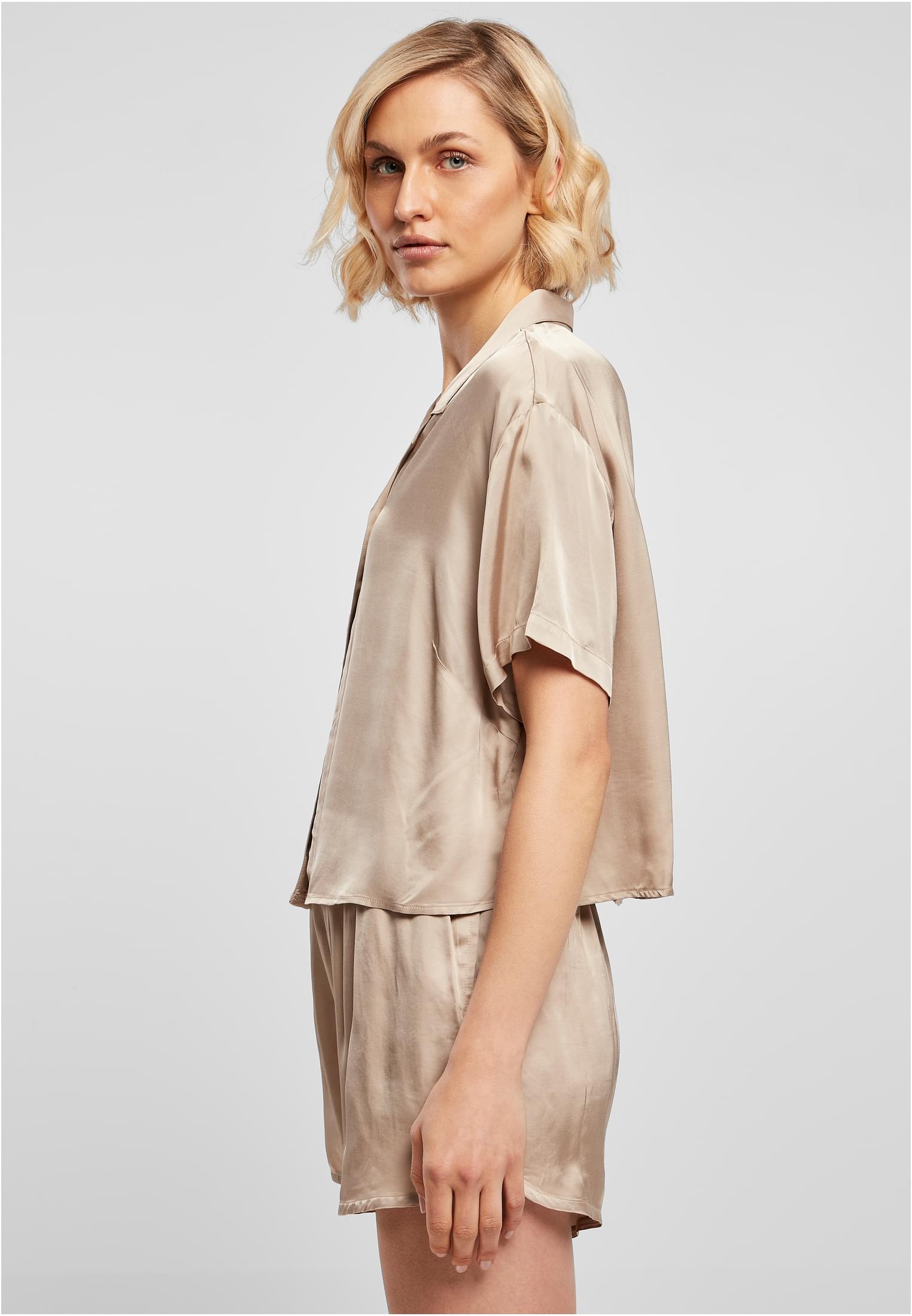 Urban Classics Camicia Viscose Satin softtaupe