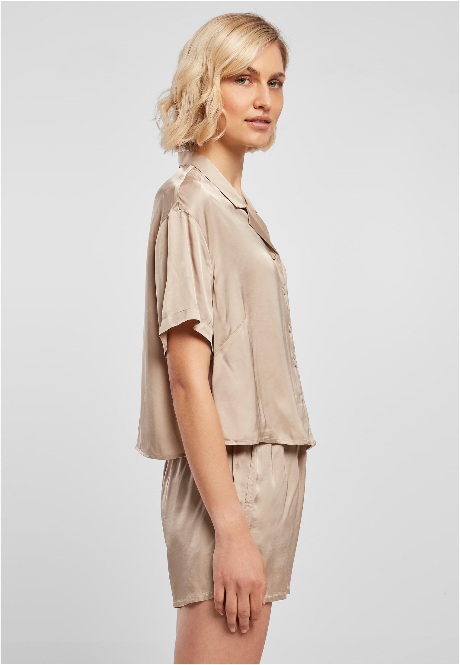 Urban Classics Camicia Viscose Satin softtaupe