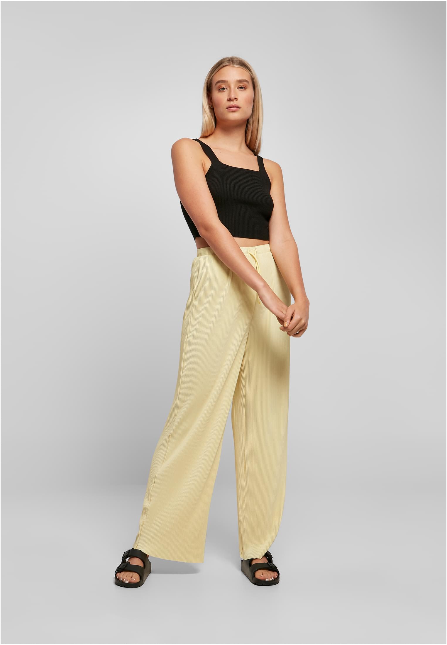 Urban Classics Pantaloni Plisse softyellow