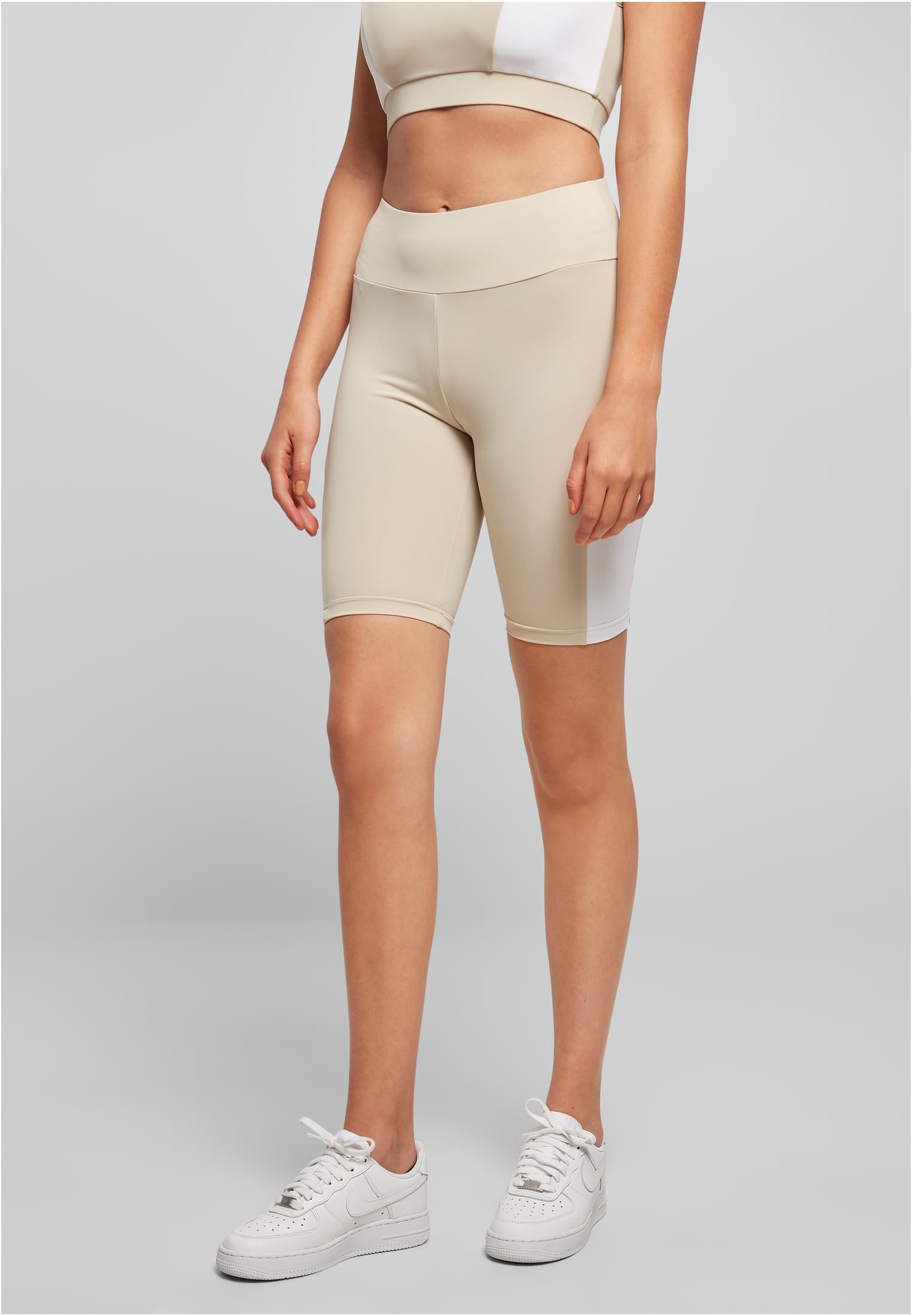 Urban Classics Pantaloncini Color Block Cycle softseagrass/white