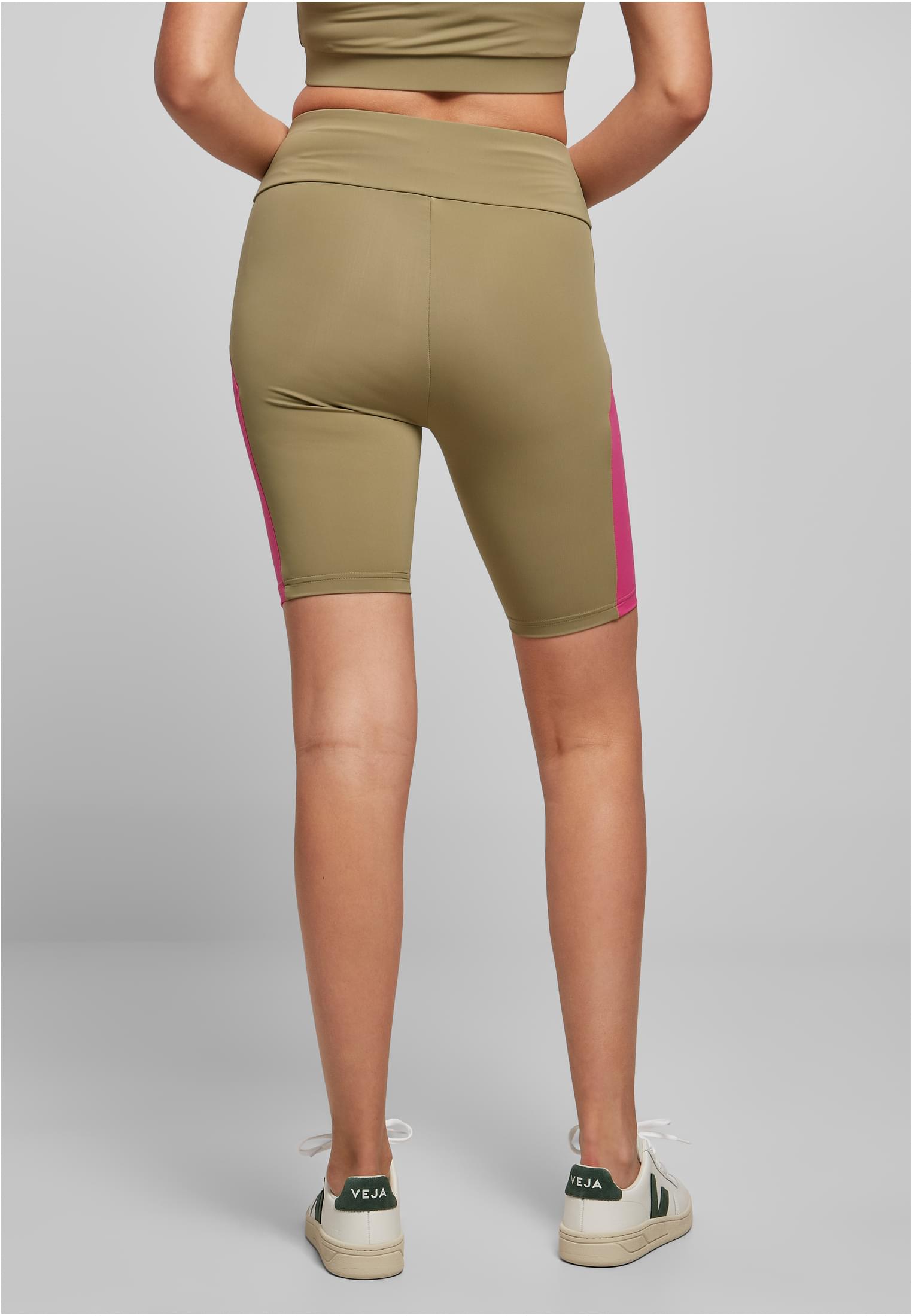 Urban Classics Pantaloncini Color Block Cycle khaki/brightviolet