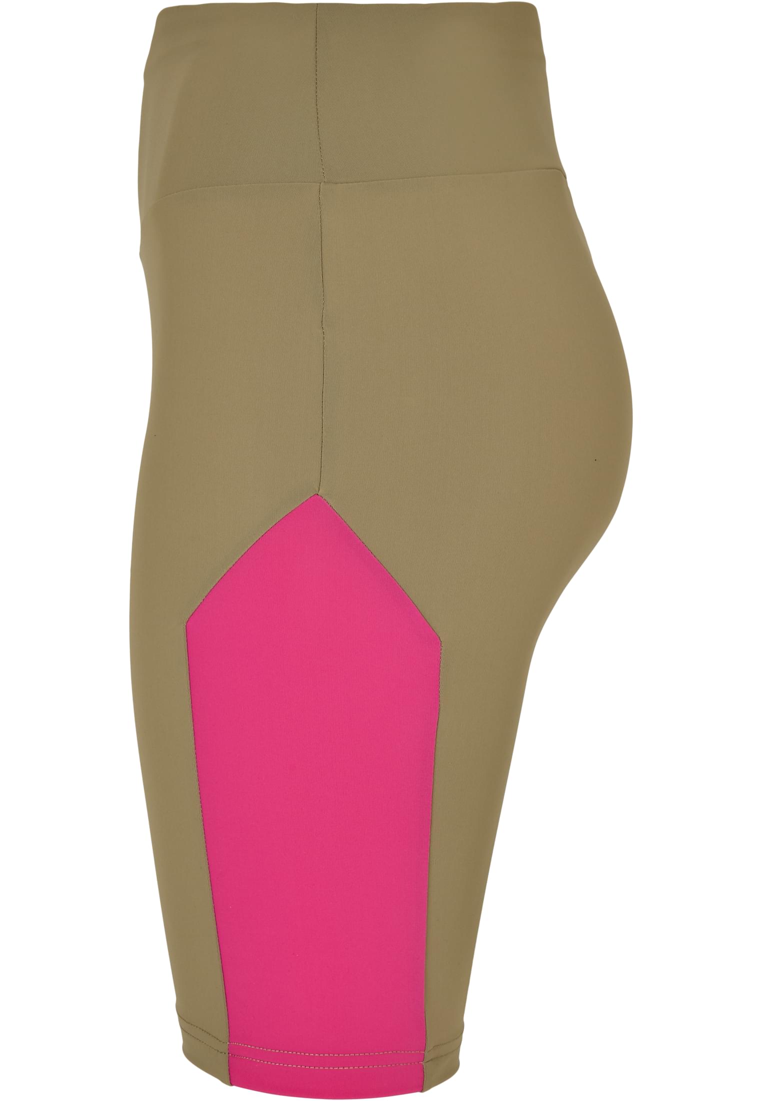 Urban Classics Pantaloncini Color Block Cycle khaki/brightviolet