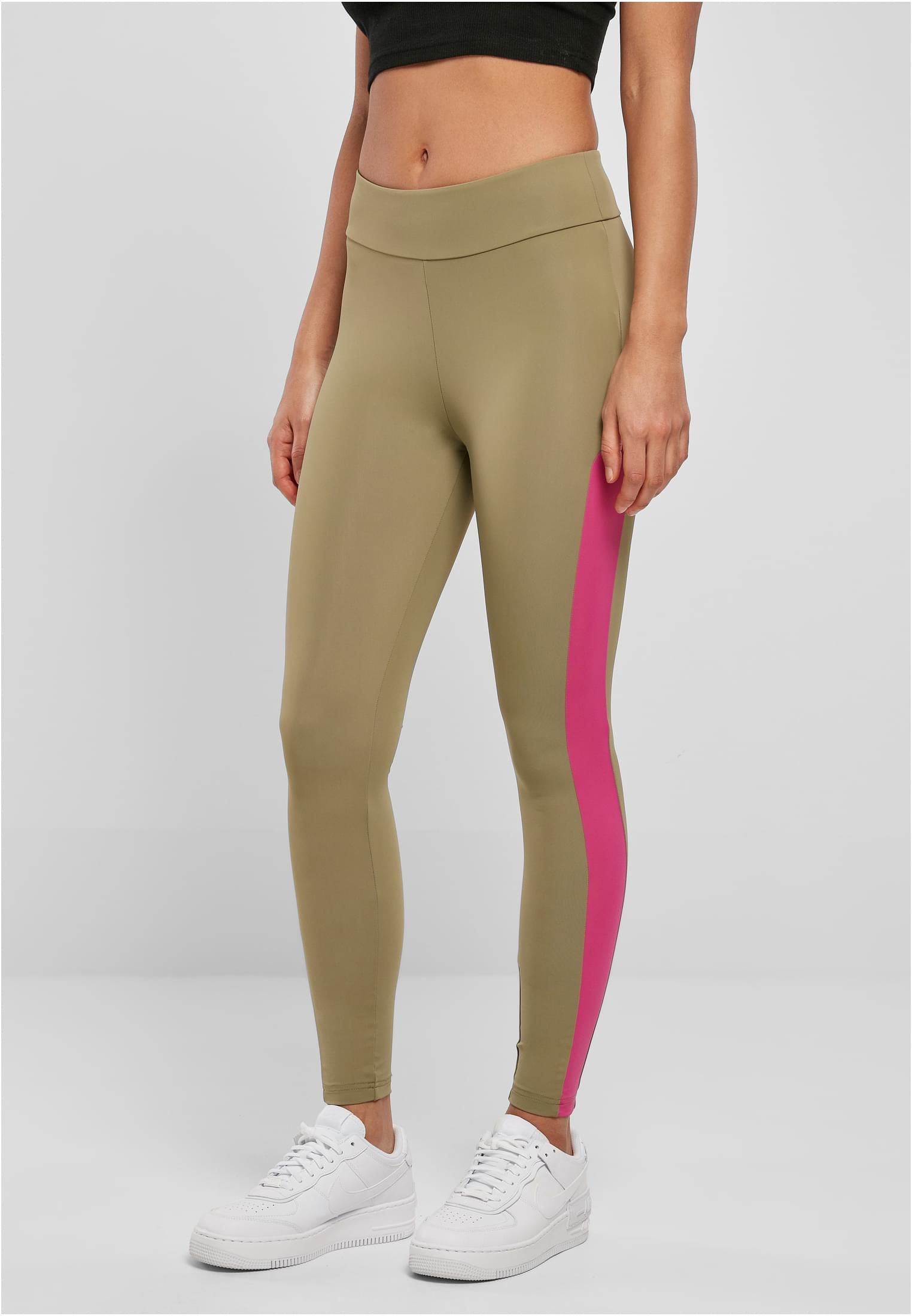 UC Ladies Leggings Color Block khaki/brightviolet