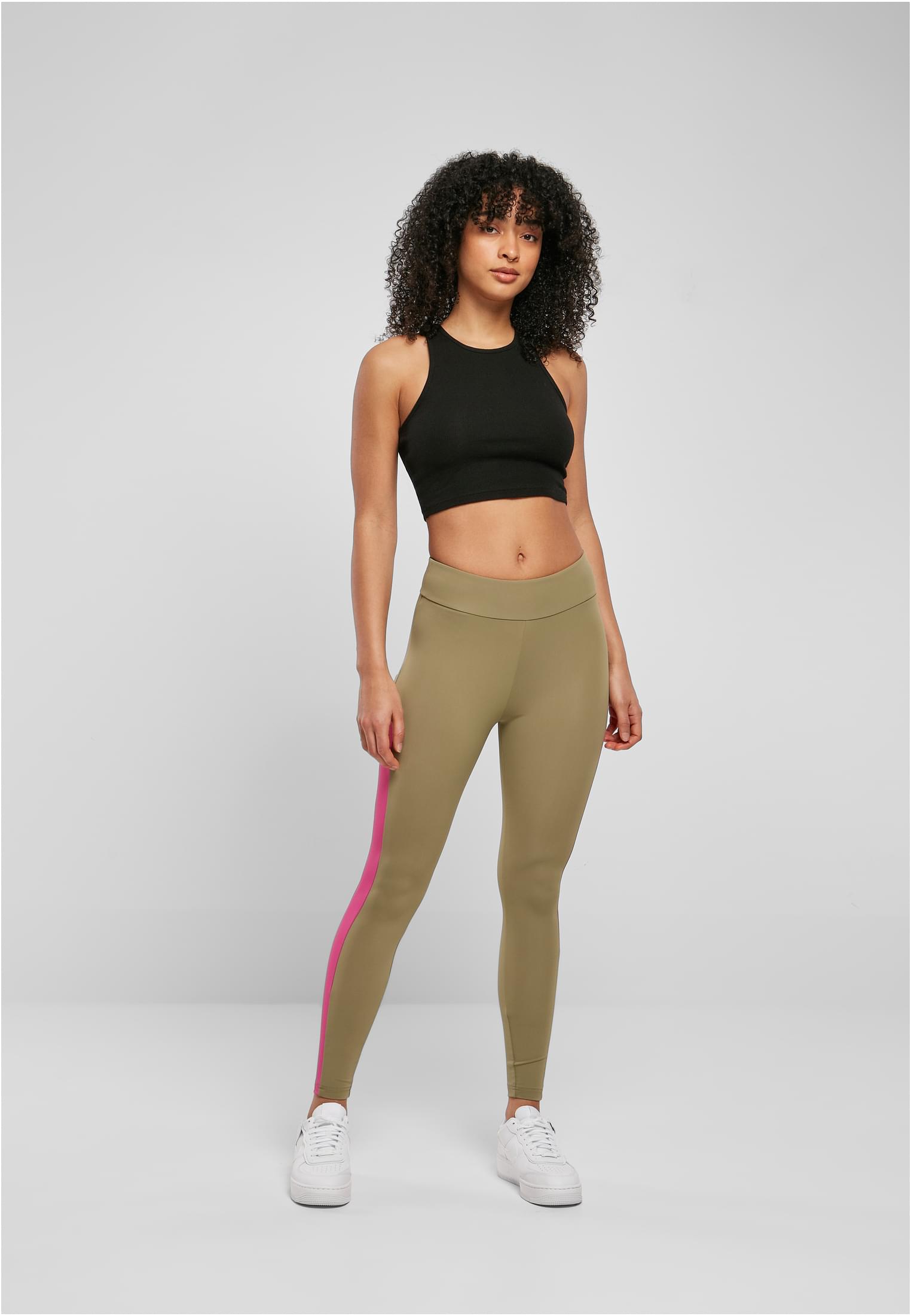 UC Ladies Leggings Color Block khaki/brightviolet