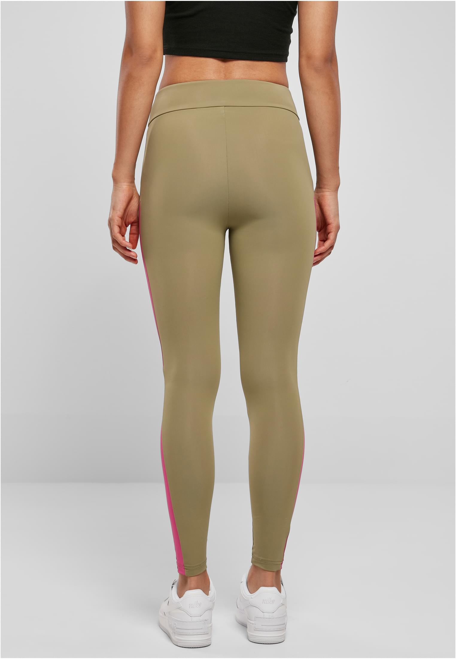 UC Ladies Leggings Color Block khaki/brightviolet